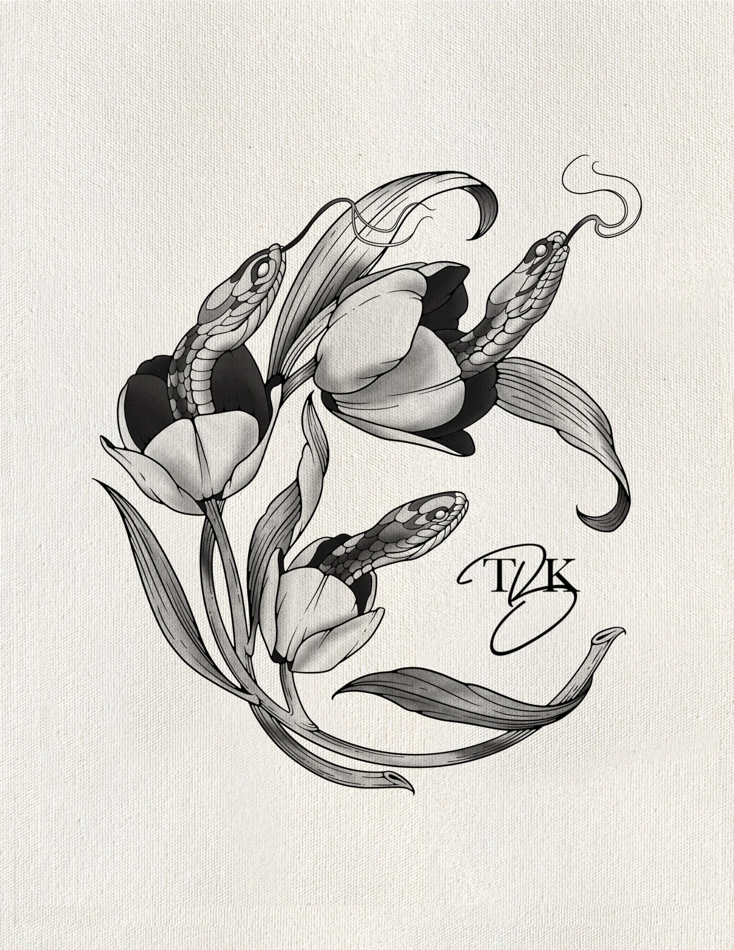 Snake in the Grass (Black & Grey)