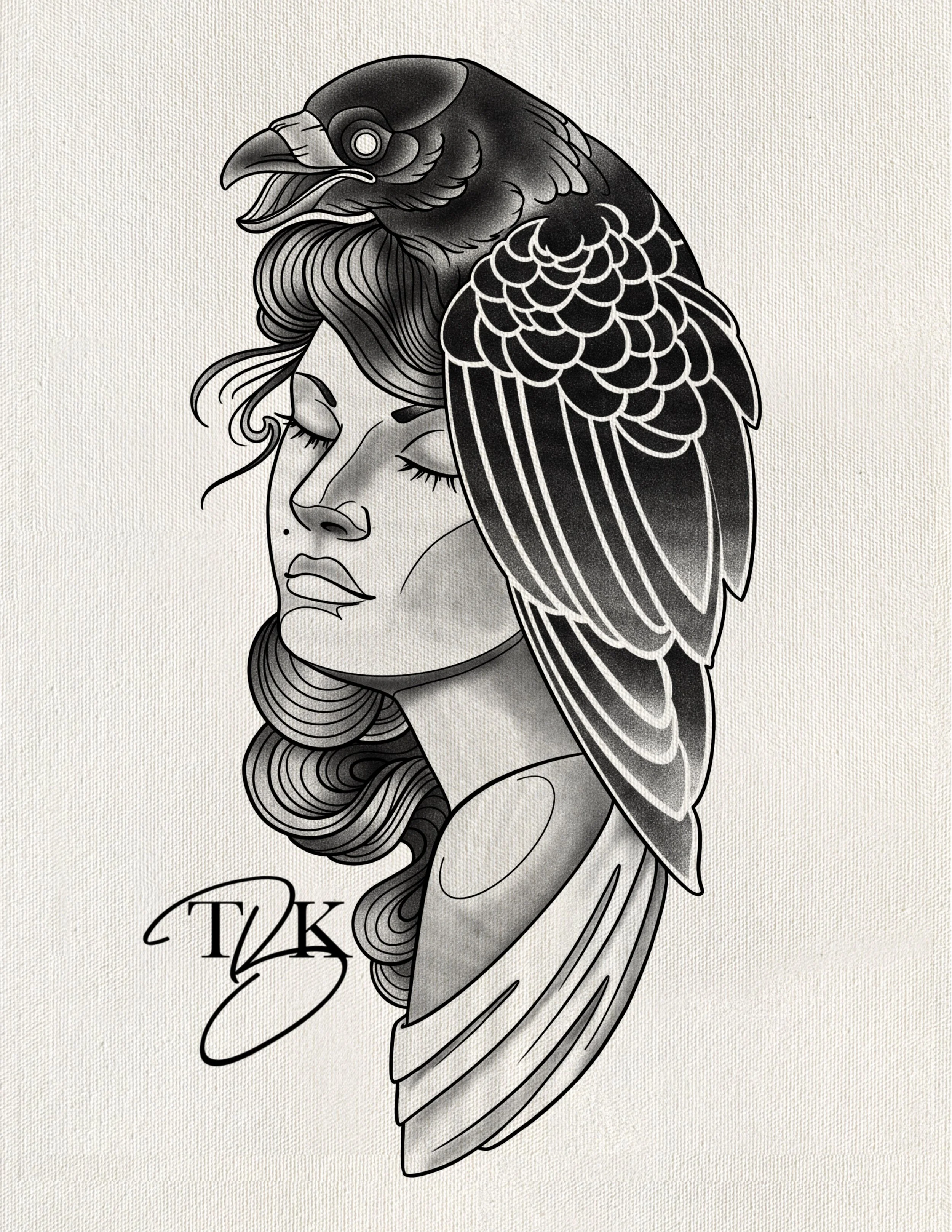 Bird of Prey (Black & Grey)
