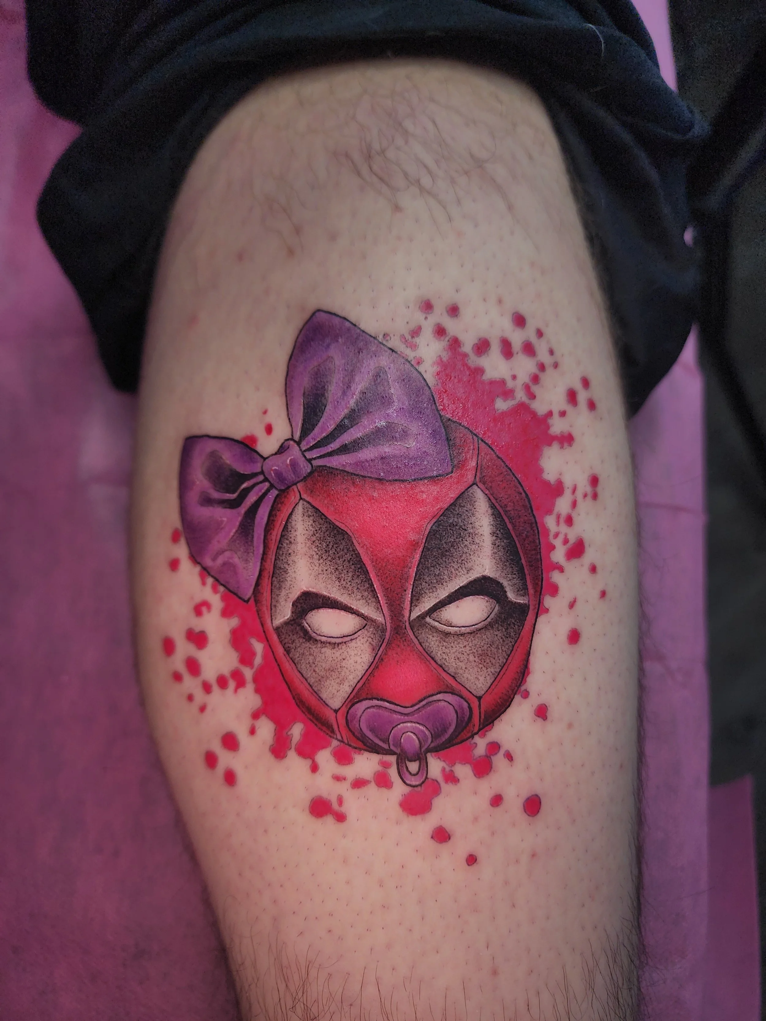 colourful baby deadpool