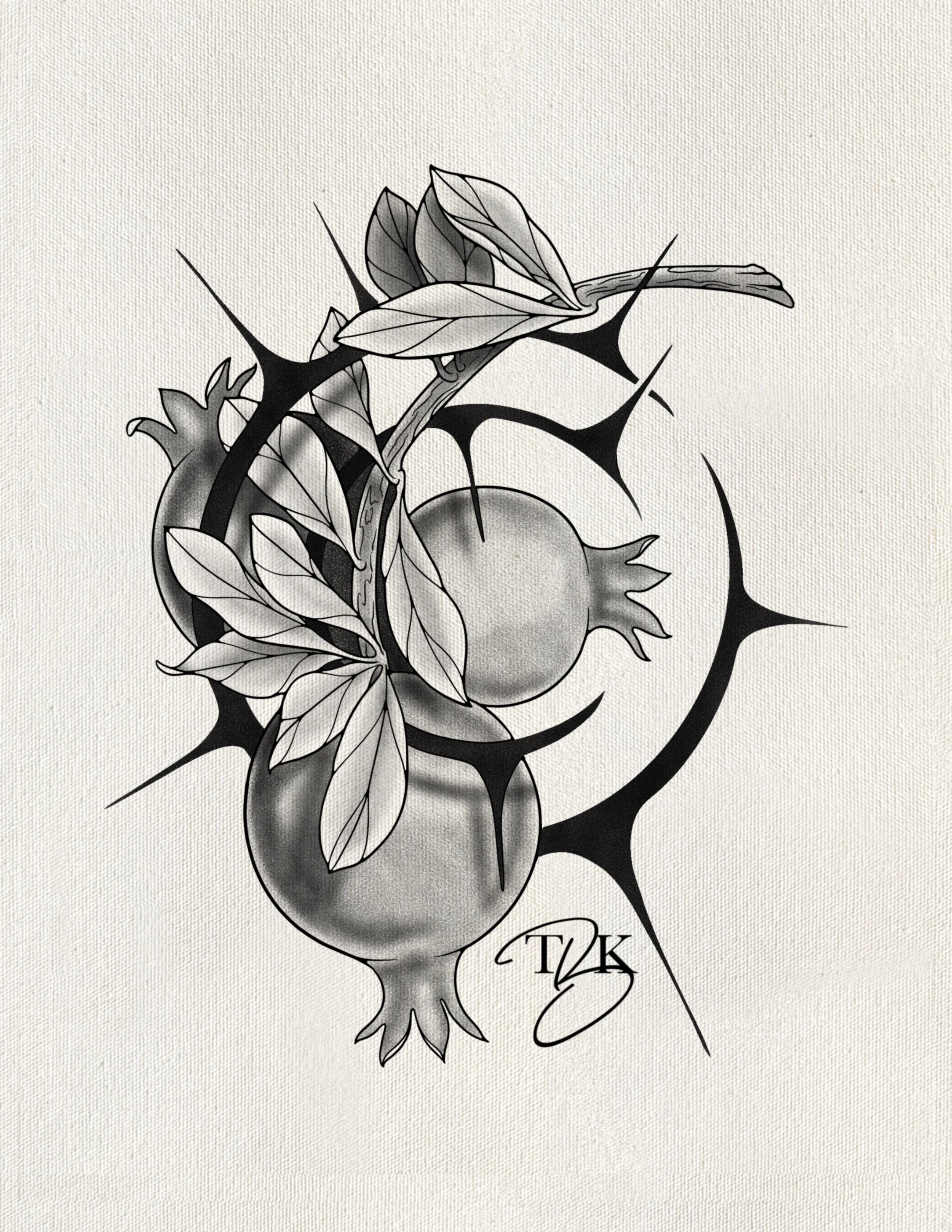 Fruit of the Gods (Black & Grey)
