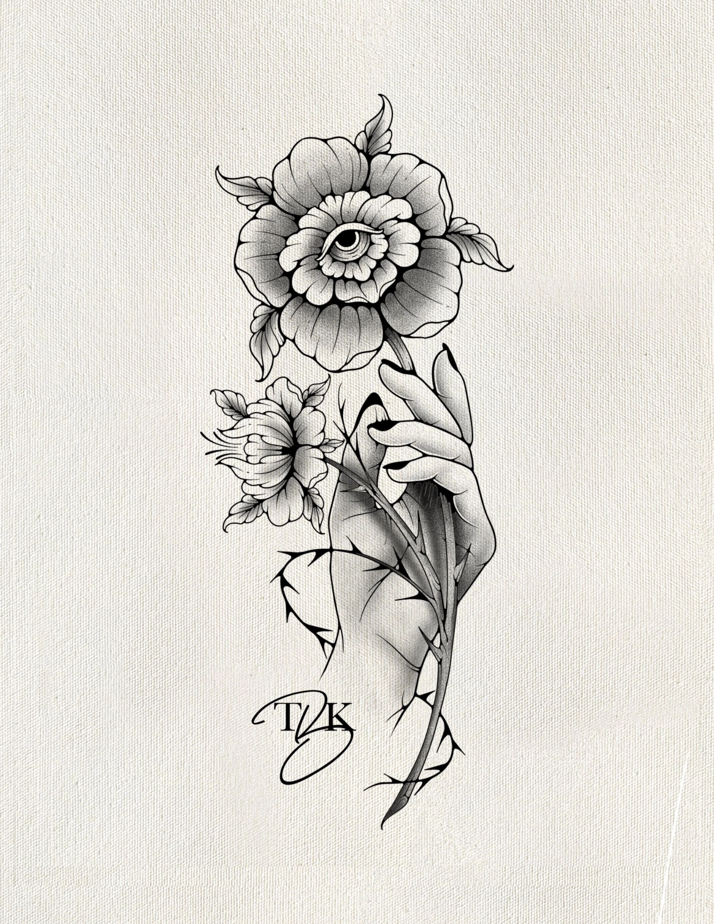 Oracle Flower (Black & Grey)