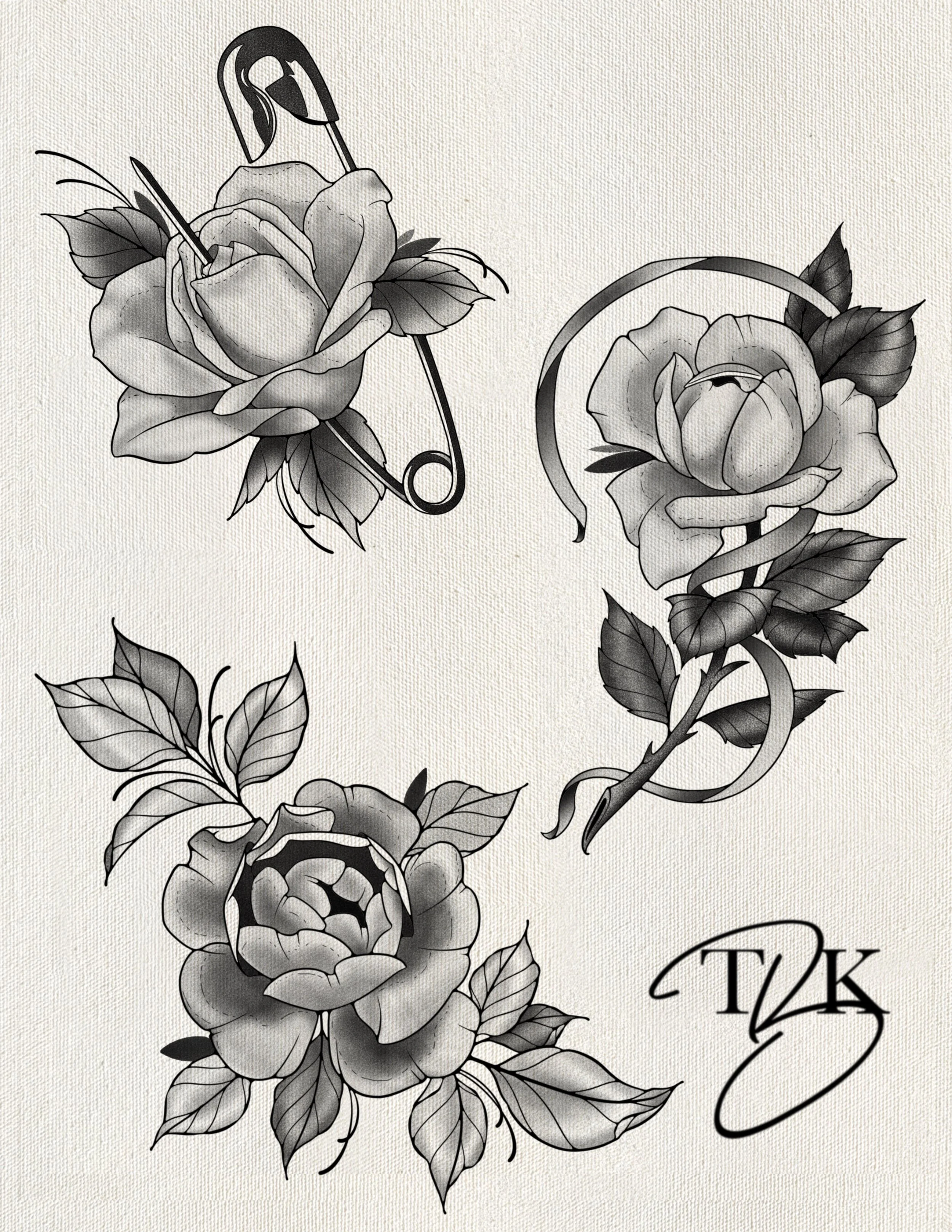 Roses, Roses, Roses pt. 2(Black & Grey)