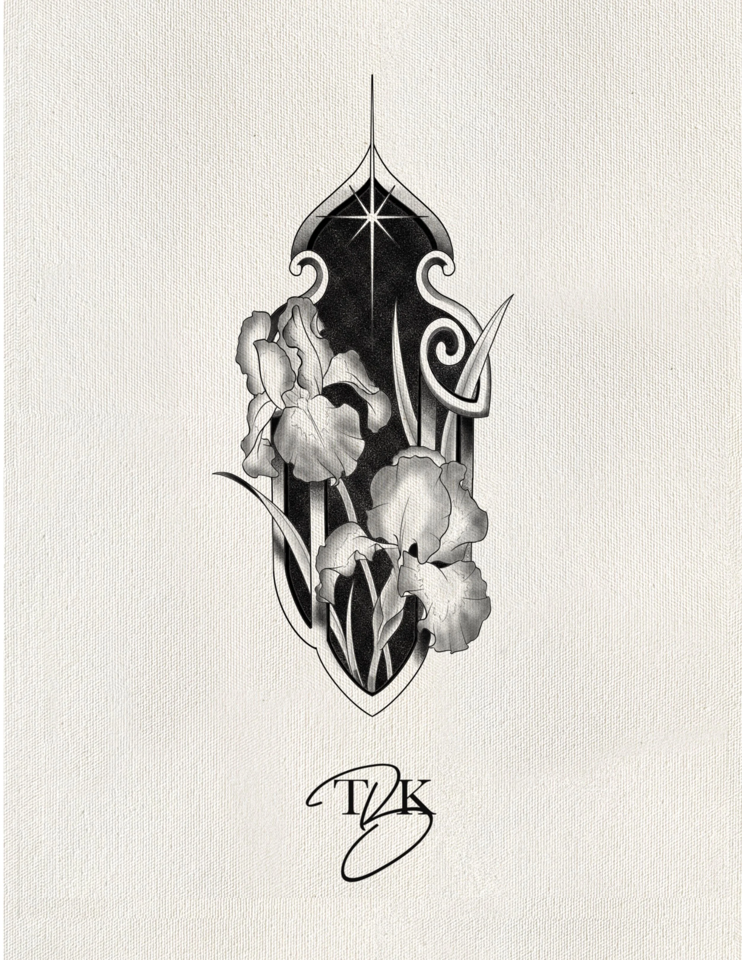 Iris (Black & Grey)