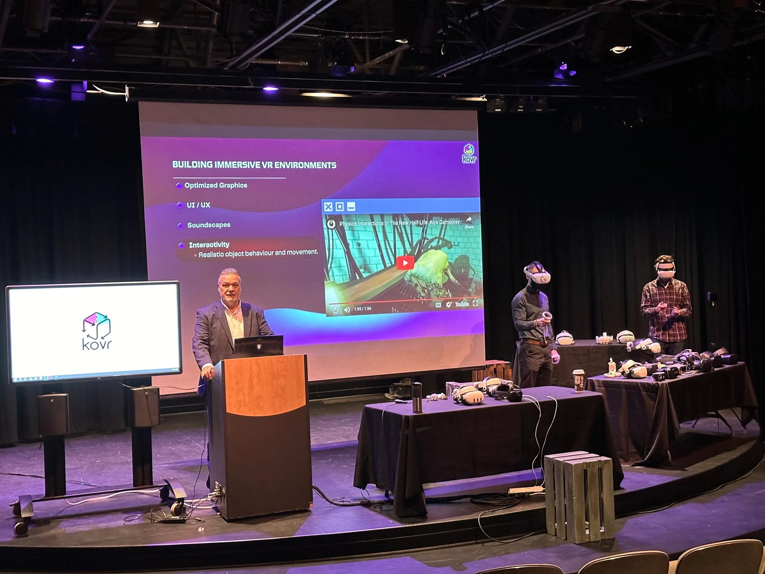 We do panels and presentations about VR and XR