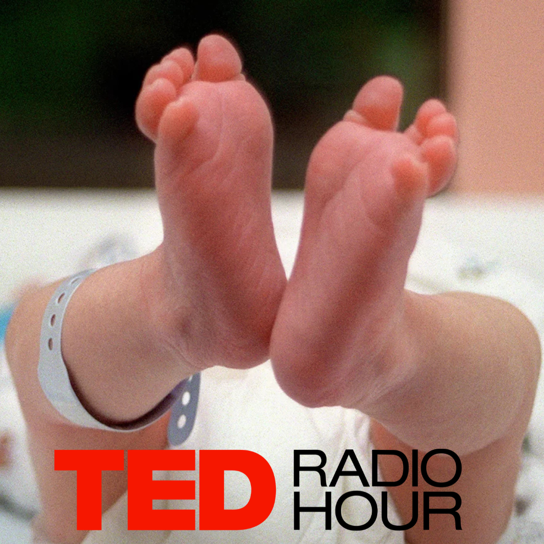 Newborn baby feet TED Radio Hour cover art
