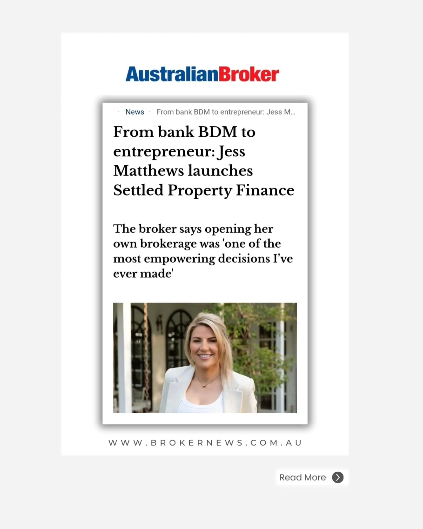 Feeling proud! Thank you to Australian Broker for the write up ✨️ 
Grateful to share my journey and insights with the industry. 
Swipe to read or tap the link in bio for the full article 🩵