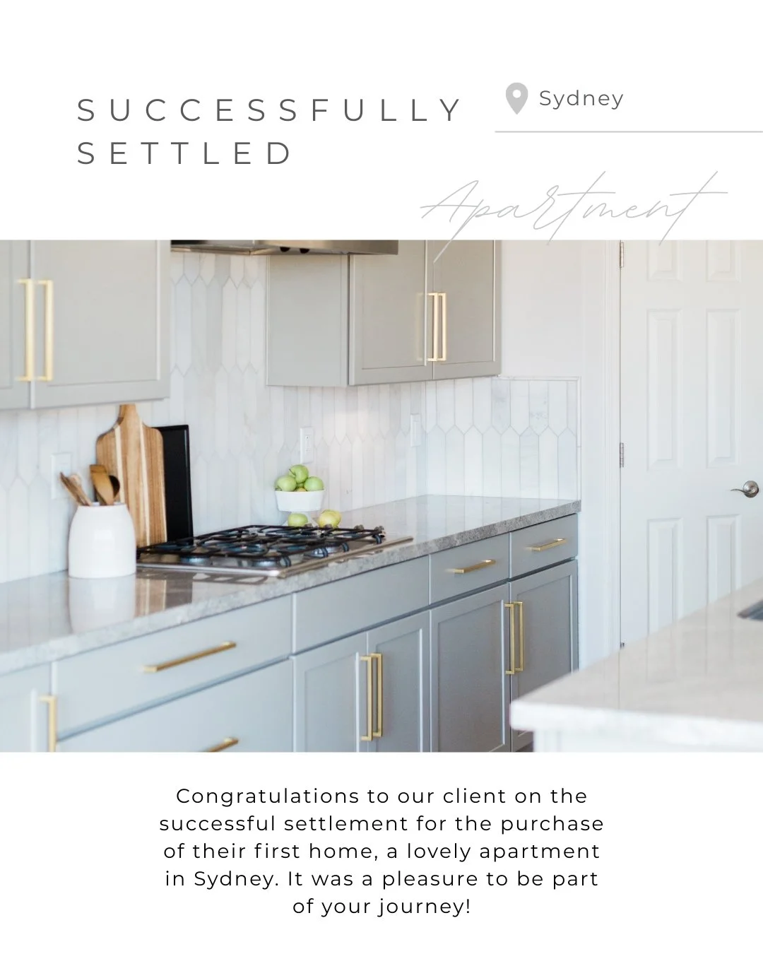 Nothing beats that first‑home feeling. Huge congratulations to my amazing client on settling their very first home!