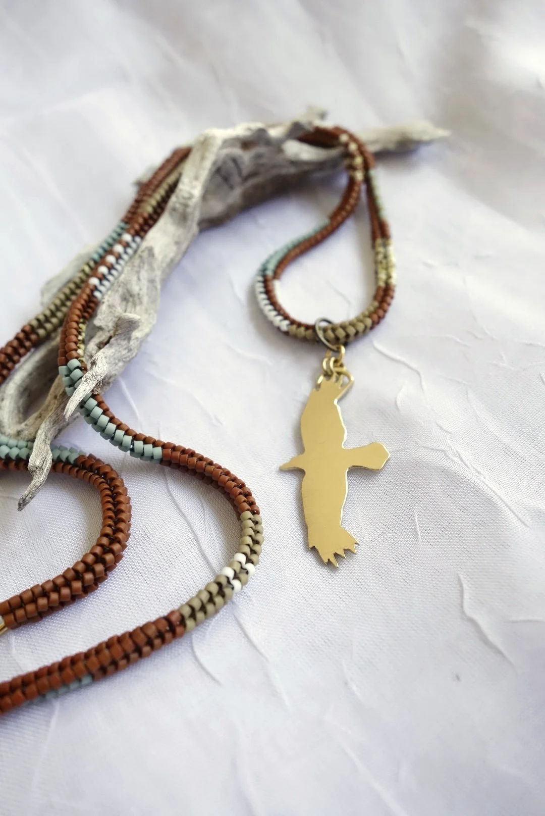 'Muninn' Raven Rope Necklace