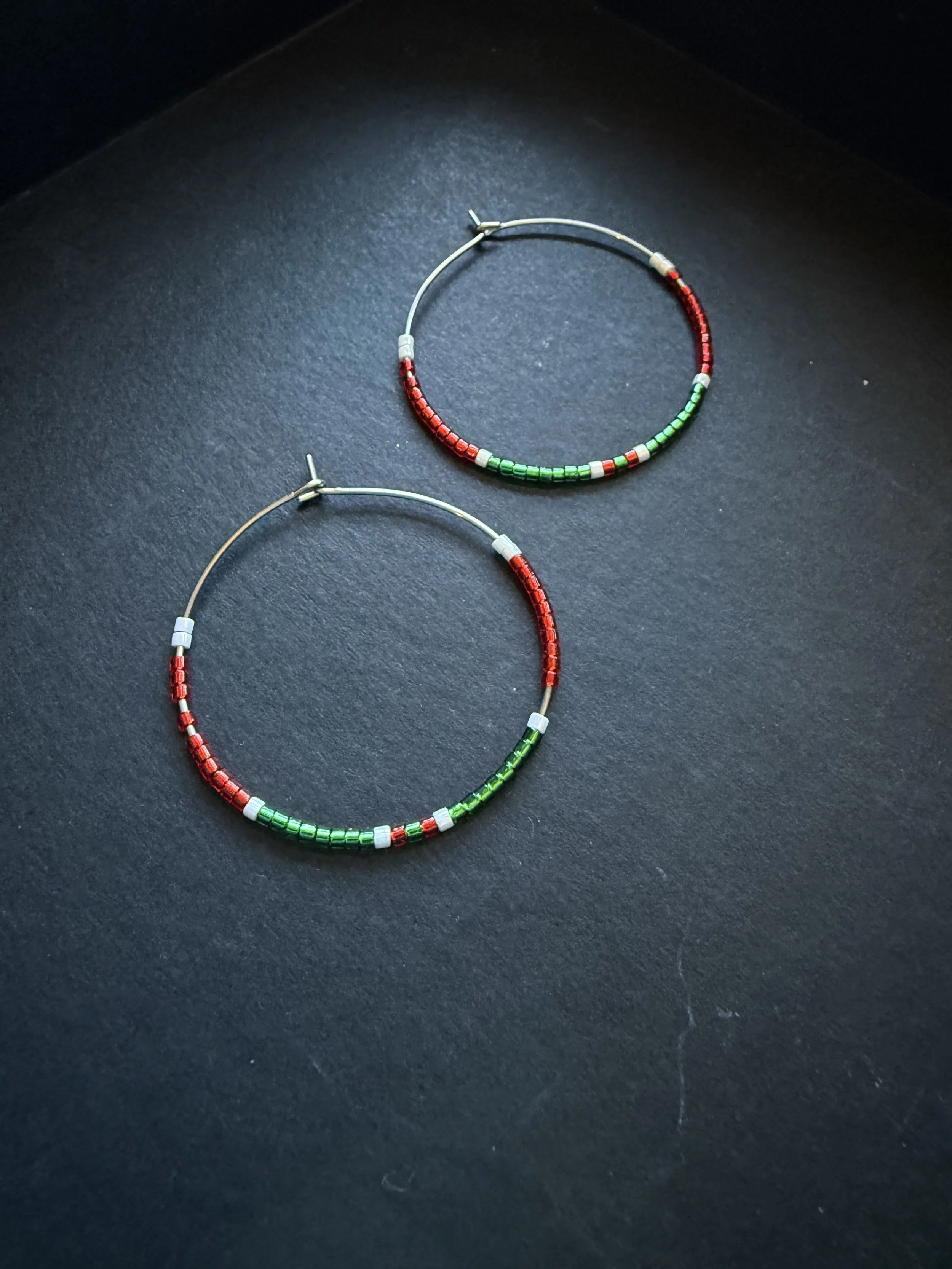 Metallic Holiday Hoops