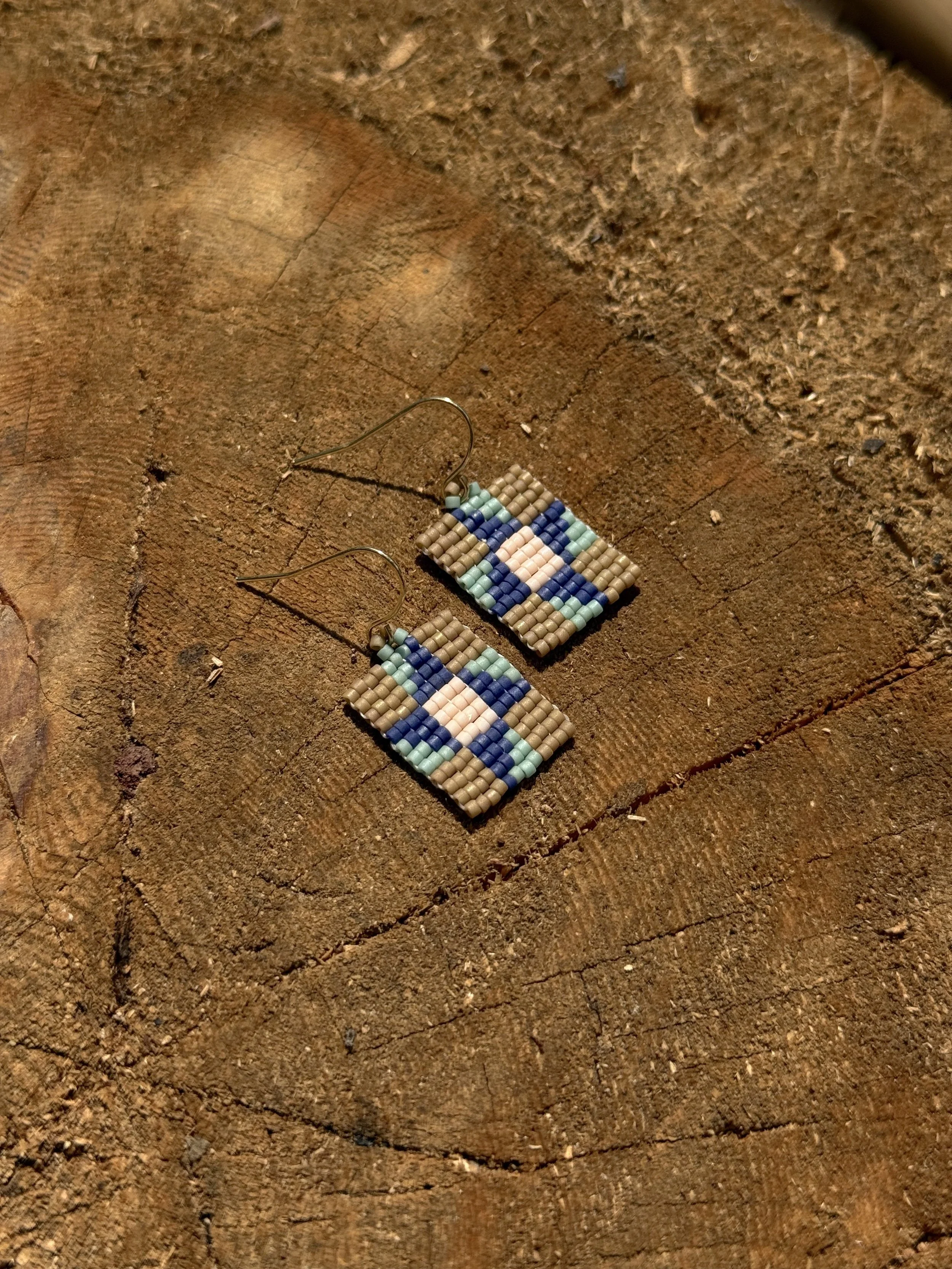 'Friendship' Quilt Block Earrings