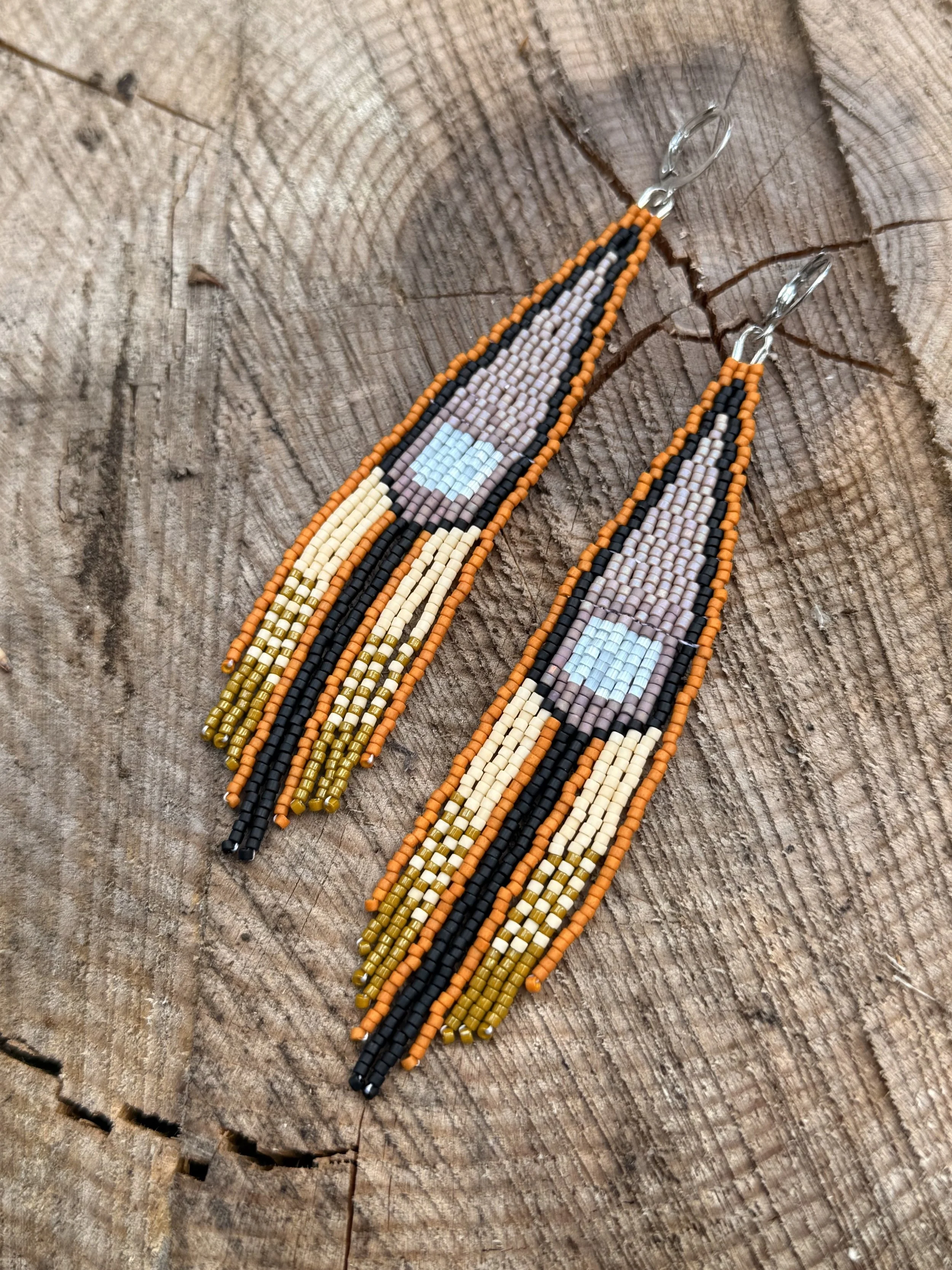 Art Deco Point Fringe Earrings