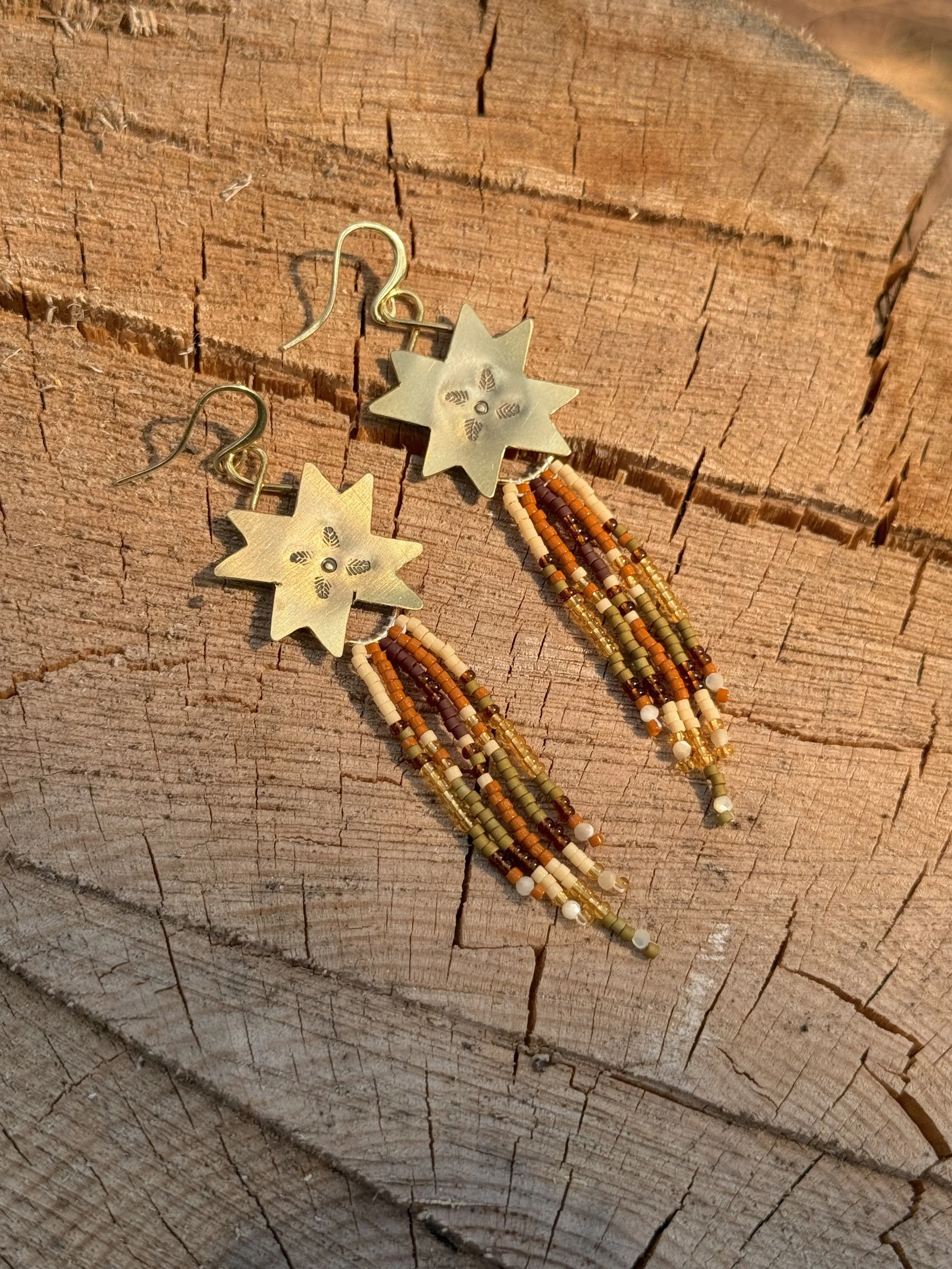 Sawtooth Quilt Block Earrings