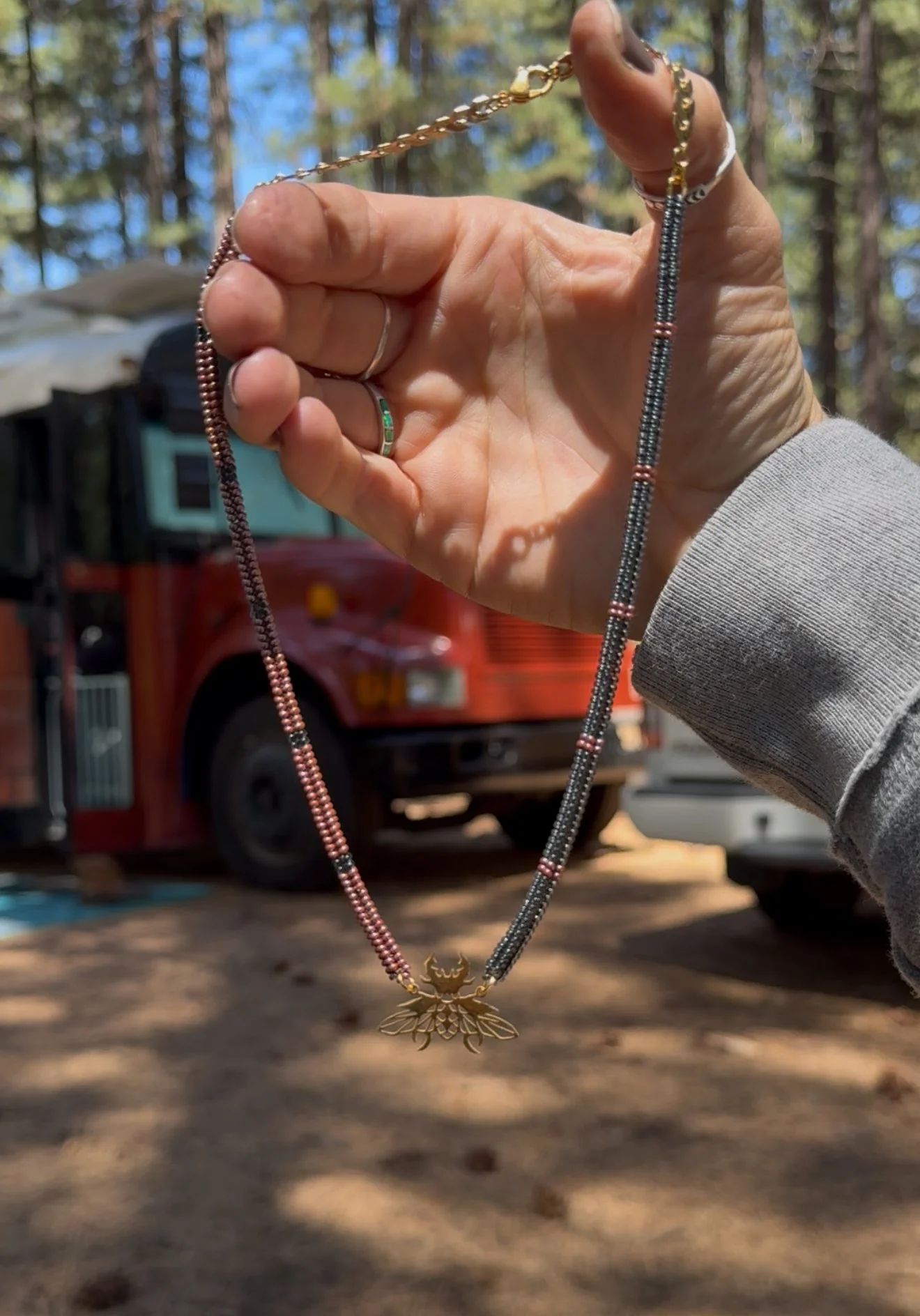 Beetle Rope Necklace