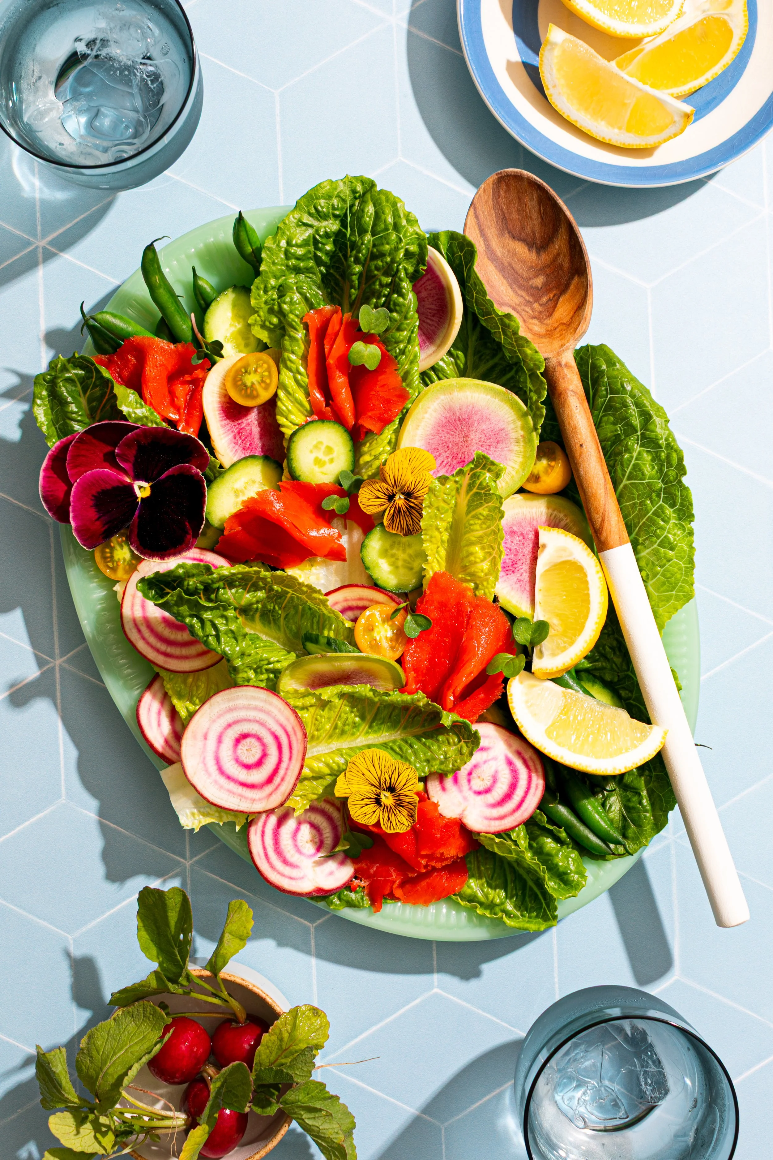 bright modern plated salad photography seattle food photographer fresh food recipes
