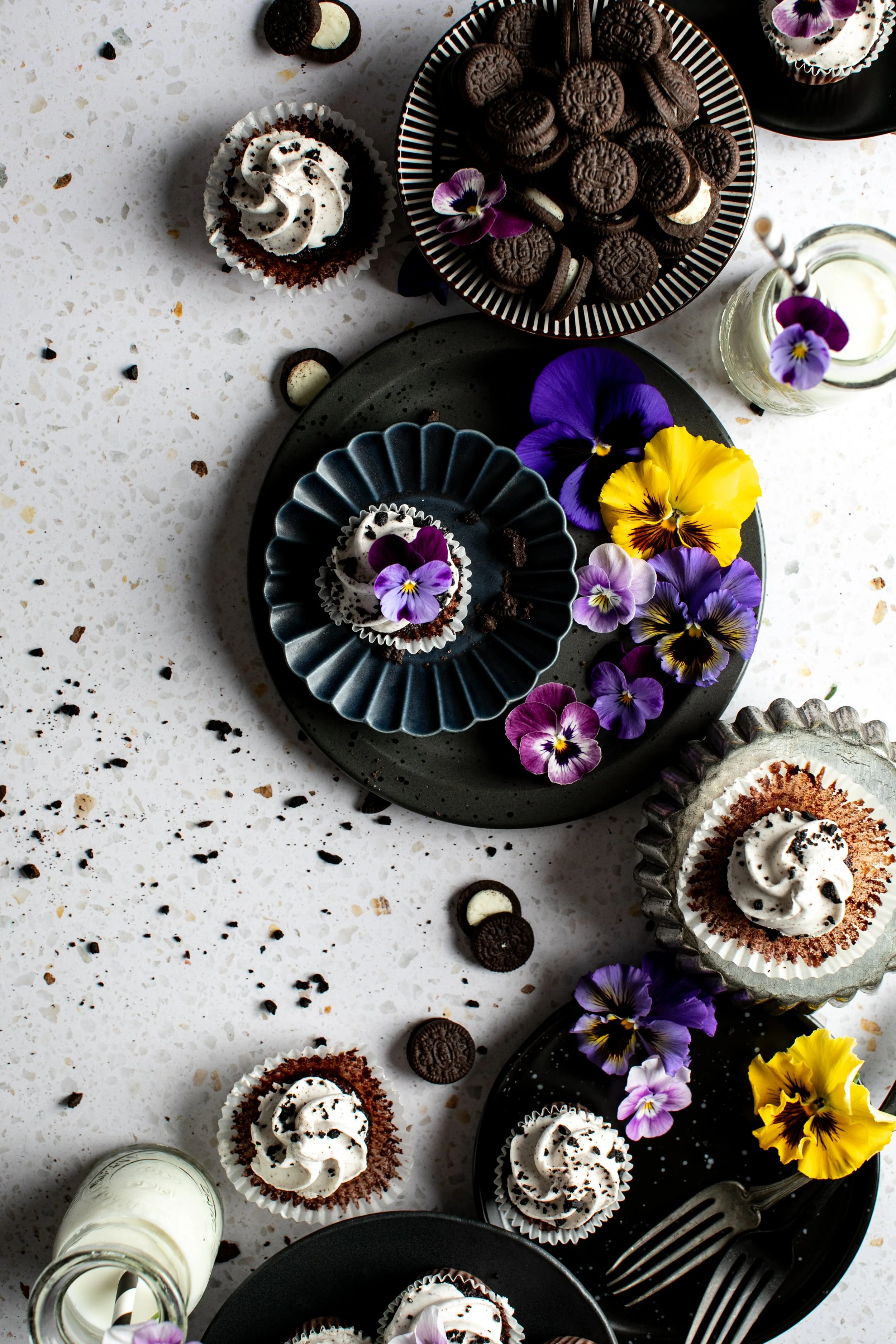 oreo cupcake swirl dessert bakery photography seattle food photographer