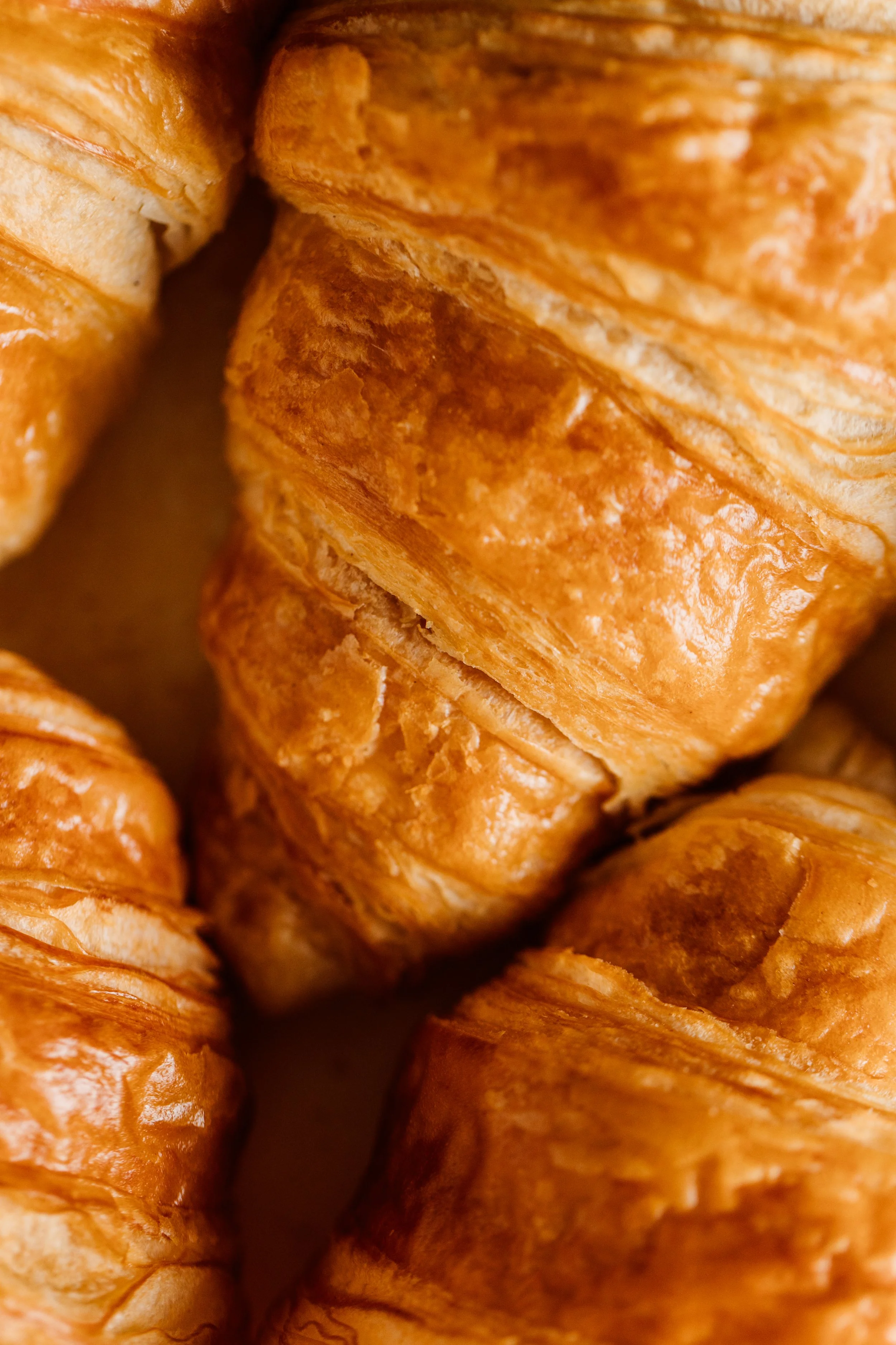 macro shot of croissant bakery goods