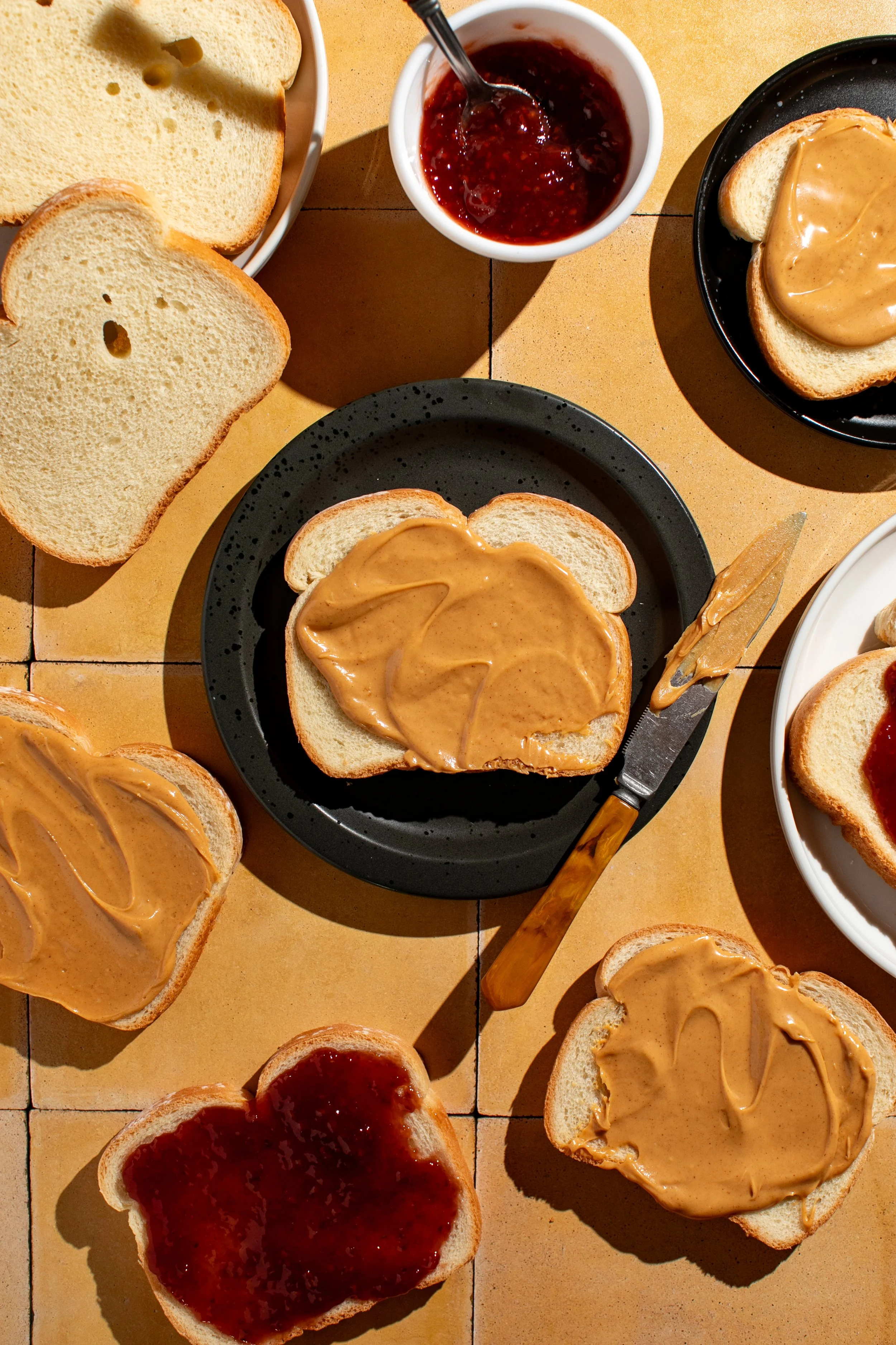 peanut butter jelly product branding photography picnic scene jelly swirls seattle food photographer happy food 