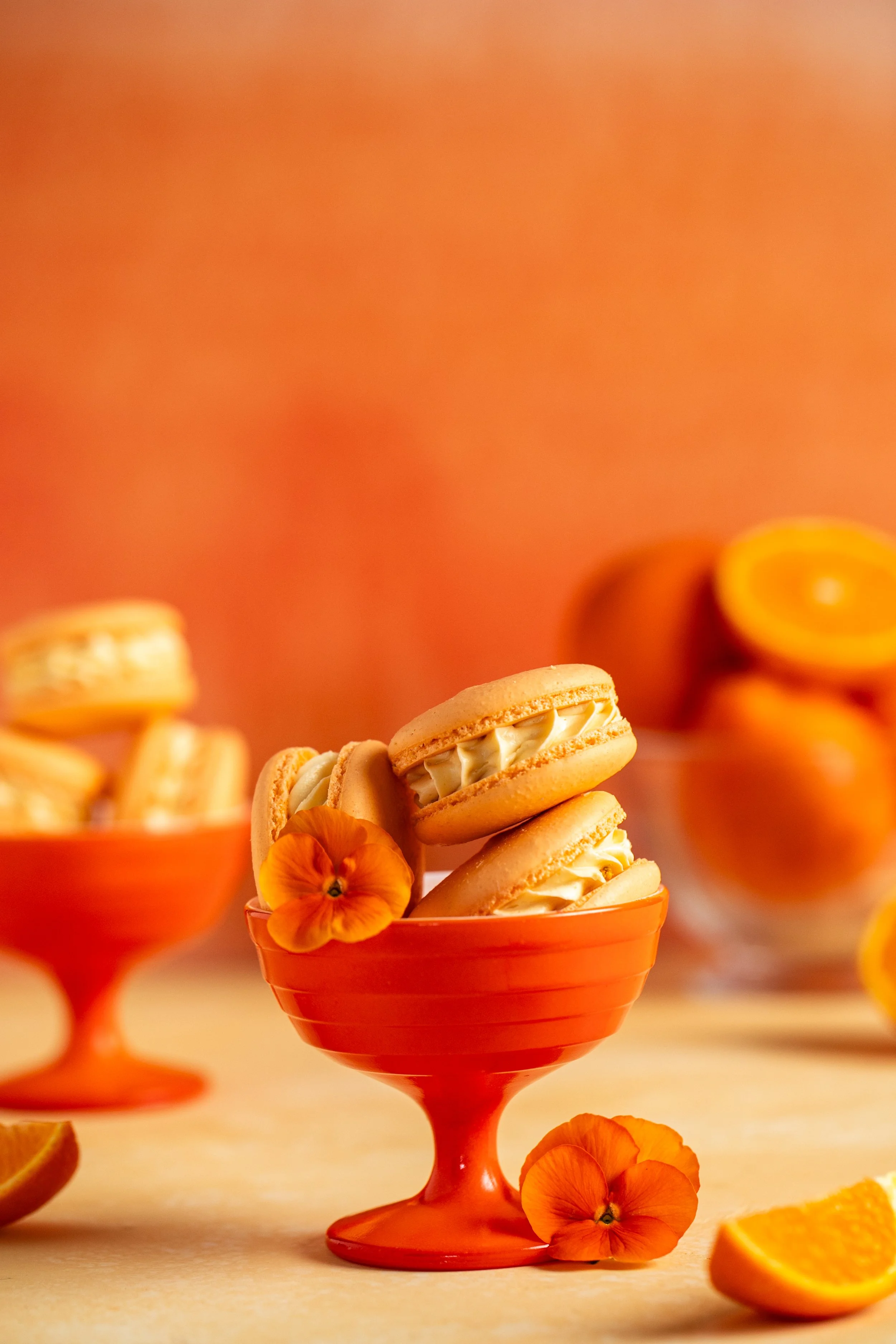 orange macaron dessert bakery photographer bellingham seatle professional food photographer restaurants and coffee shops