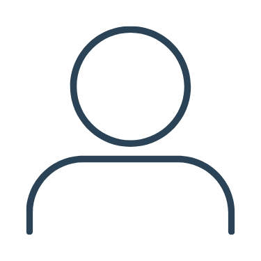 An outline of a person in a simple, minimalistic style.