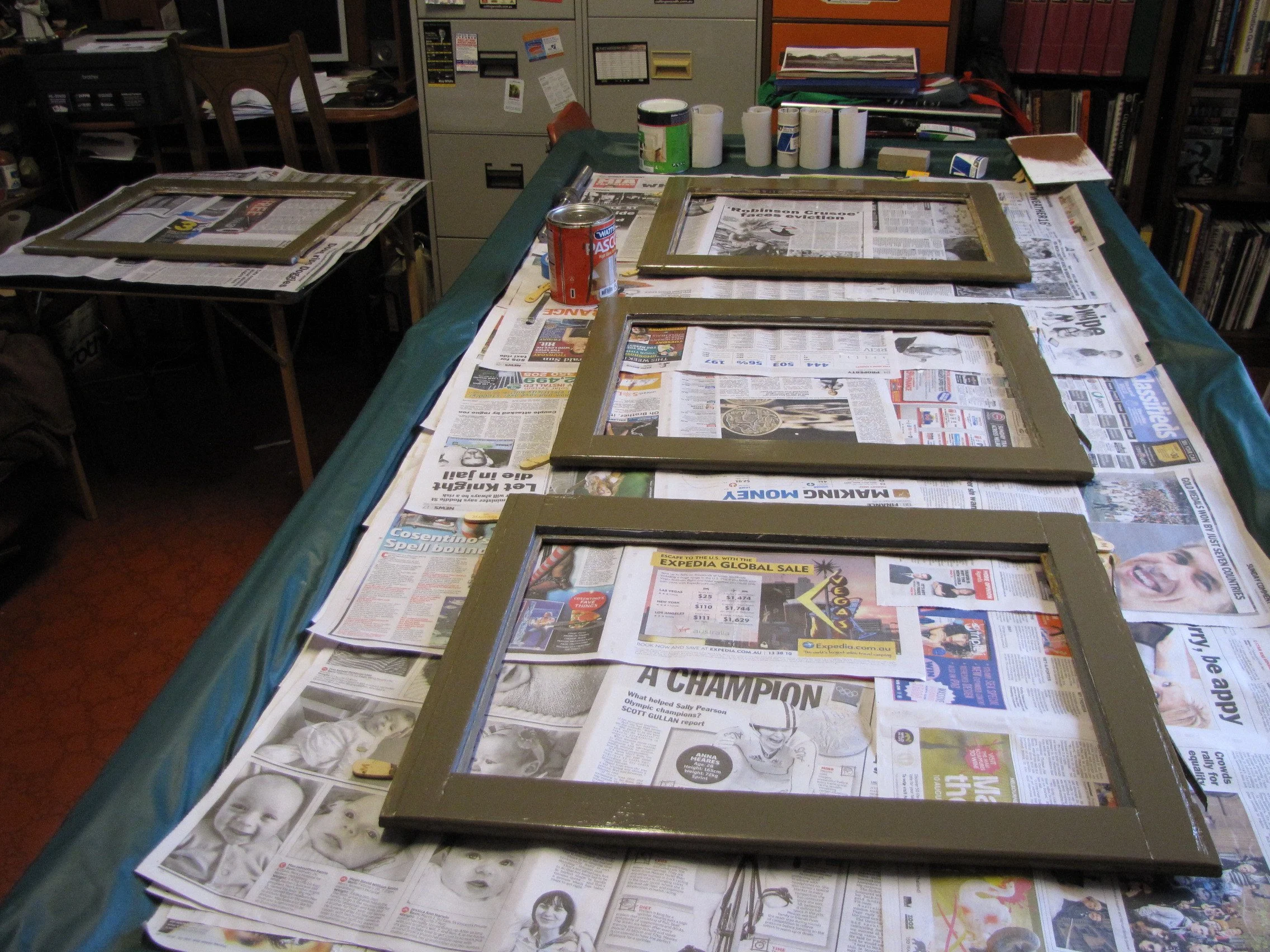 Four windows now complete with their top coat of Moonstone Grey.jpg