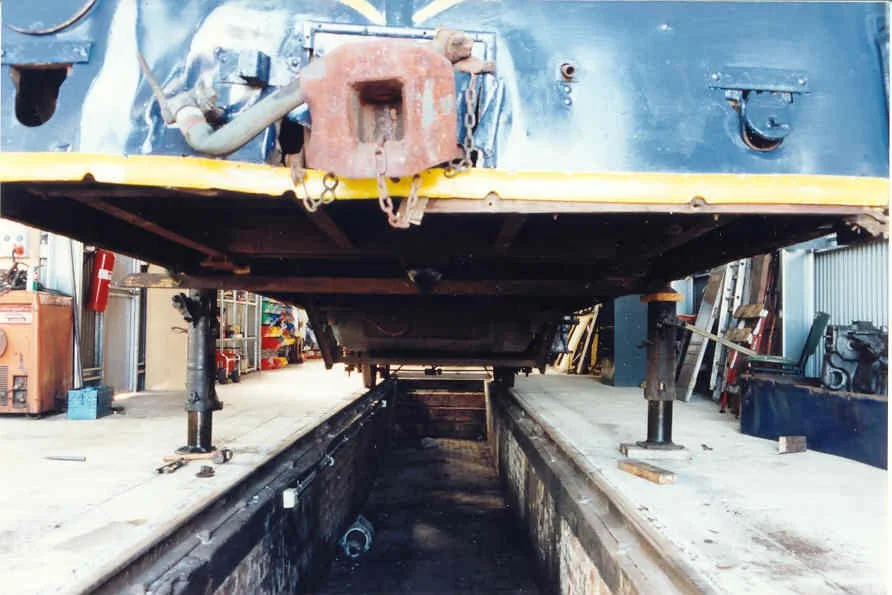 56MT on jacks with bogie removed.jpg