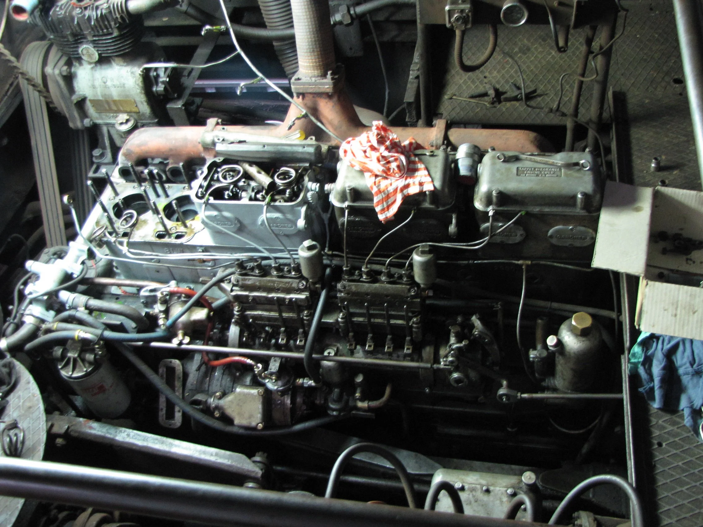 Repairs underway on 91RMs number 2 engine.JPG