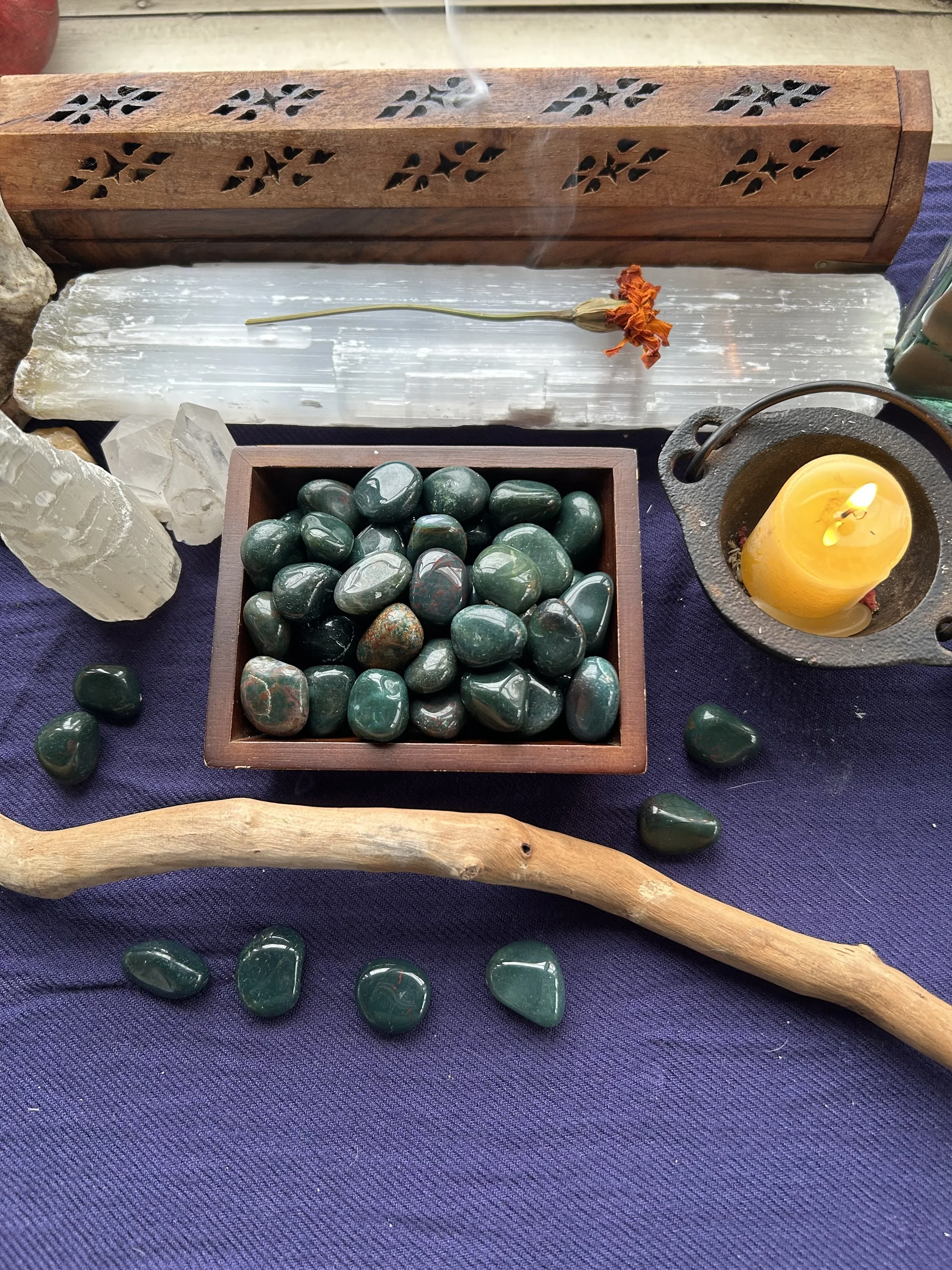 Bloodstone Tumbled Stone