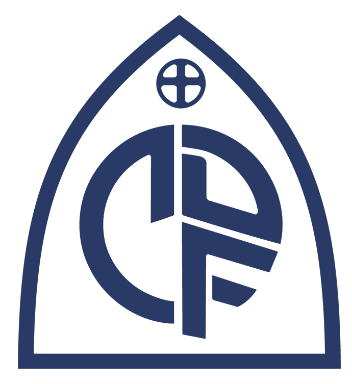 Abstract illustration of a man with wavy hair and glasses in a navy blue color scheme.