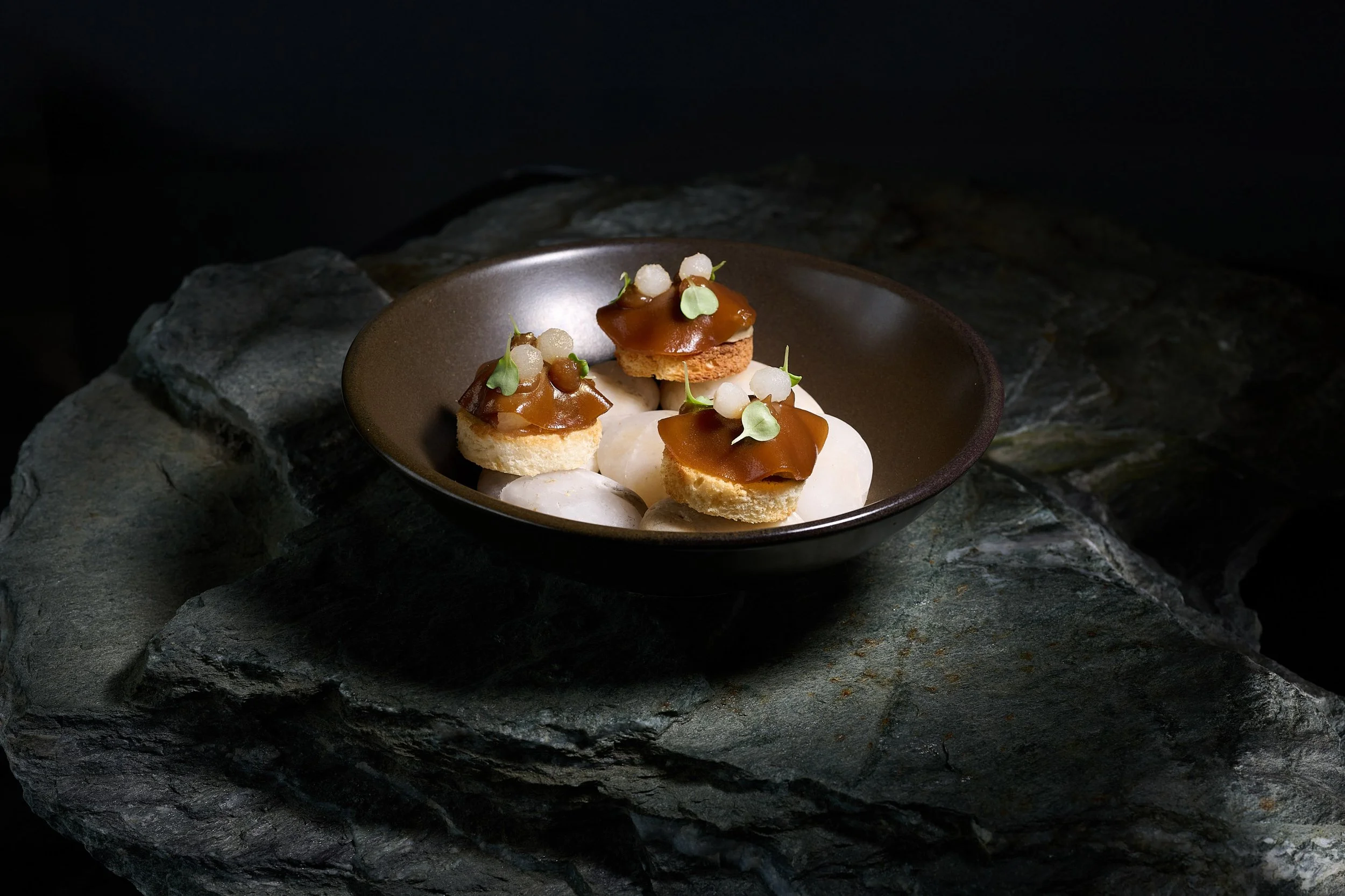 Fine dining dessert at Elevation Queenstown with creamy textures and artistic plating.