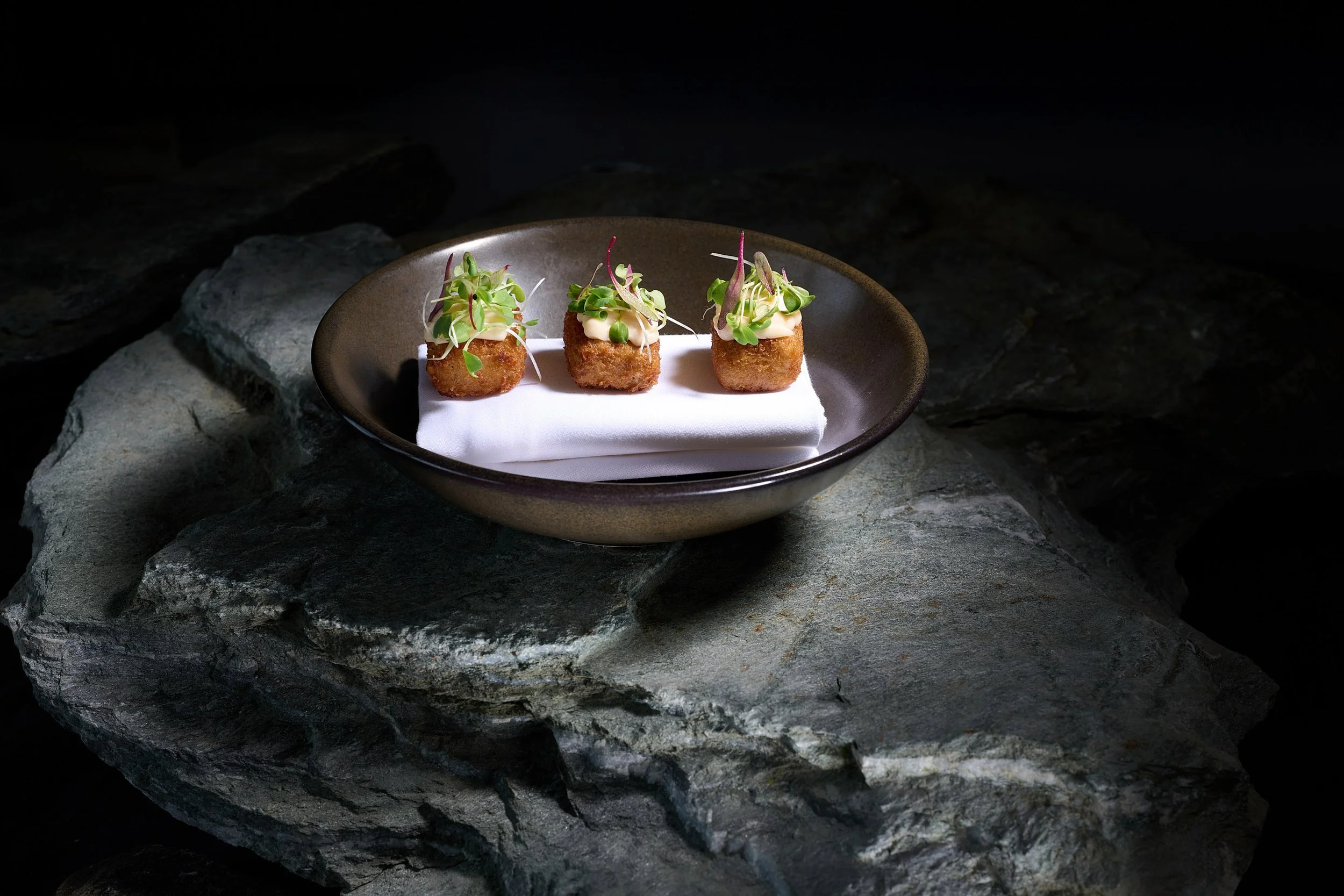 Gourmet dessert at Elevation Queenstown with delicate garnish and refined presentation.