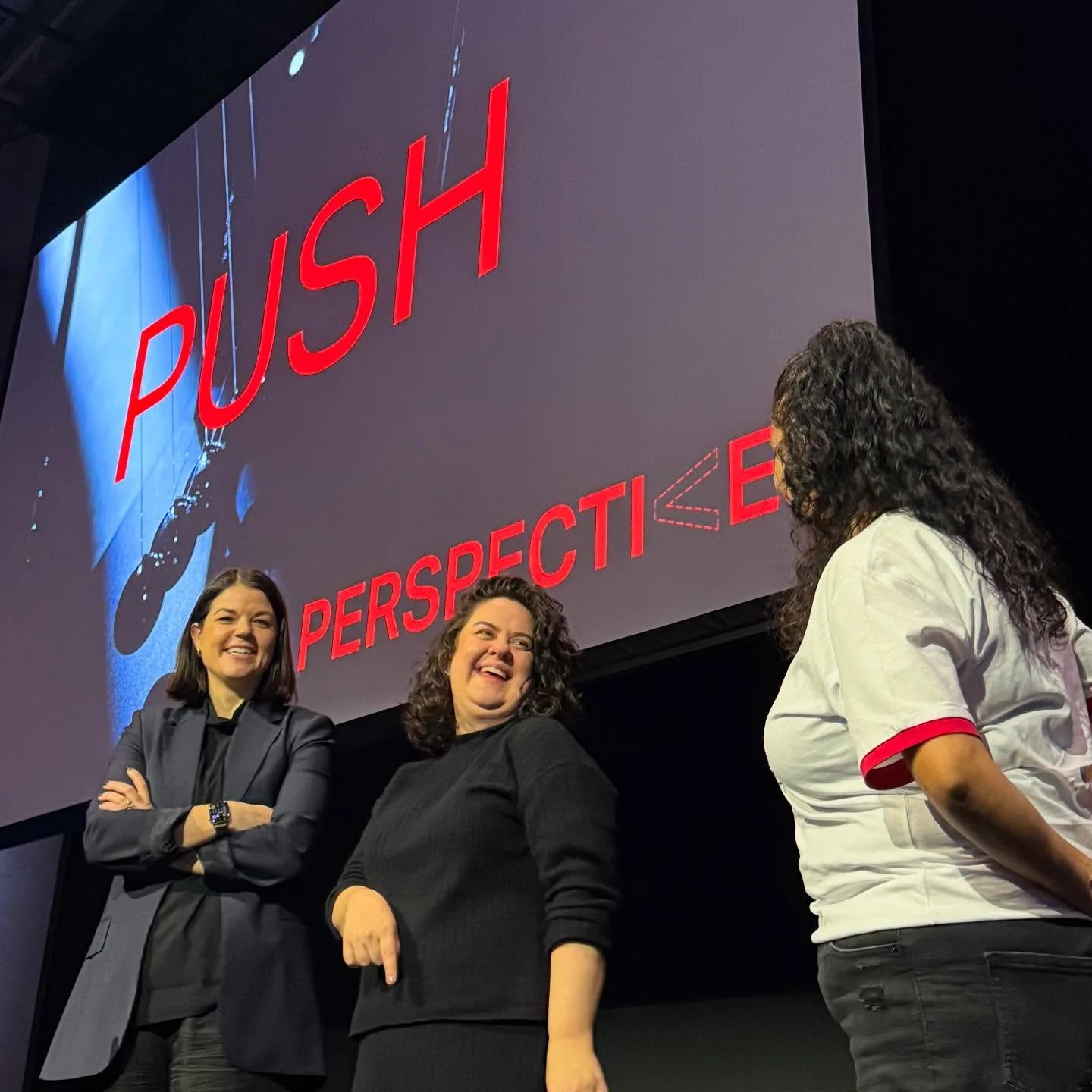 This morning three incredible women shared their stories of being pushed and pushing back over coffee and croissants. 🥐☕

Emily, co-creative director of HOME, reflected on project limits and creative integrity. Angeline and Ali brought their own pow