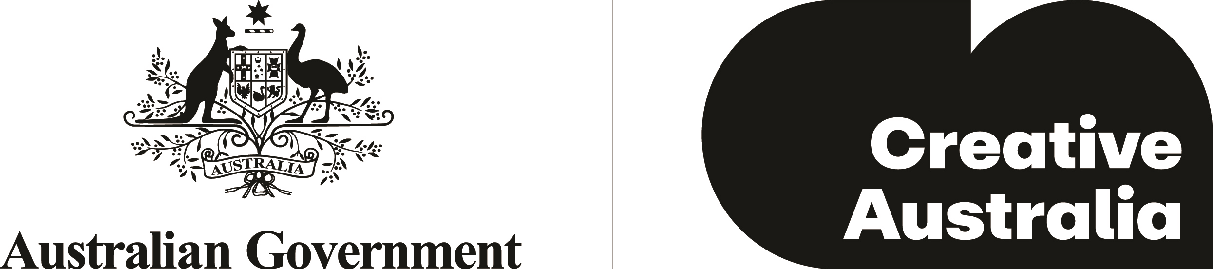 Australian Government and Creative Australia logos displayed side by side.