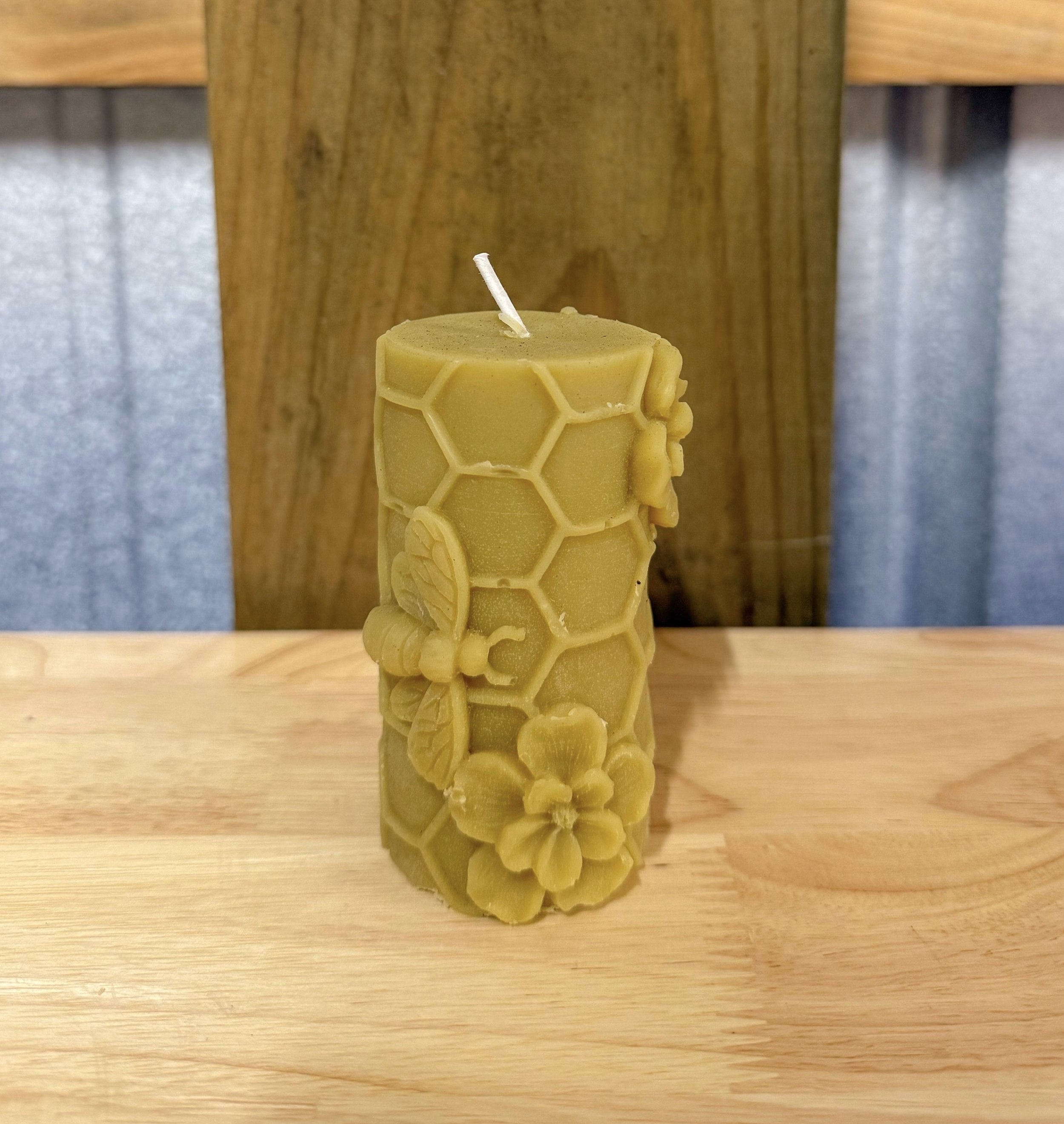 Honeycomb & Bees Beeswax Candle