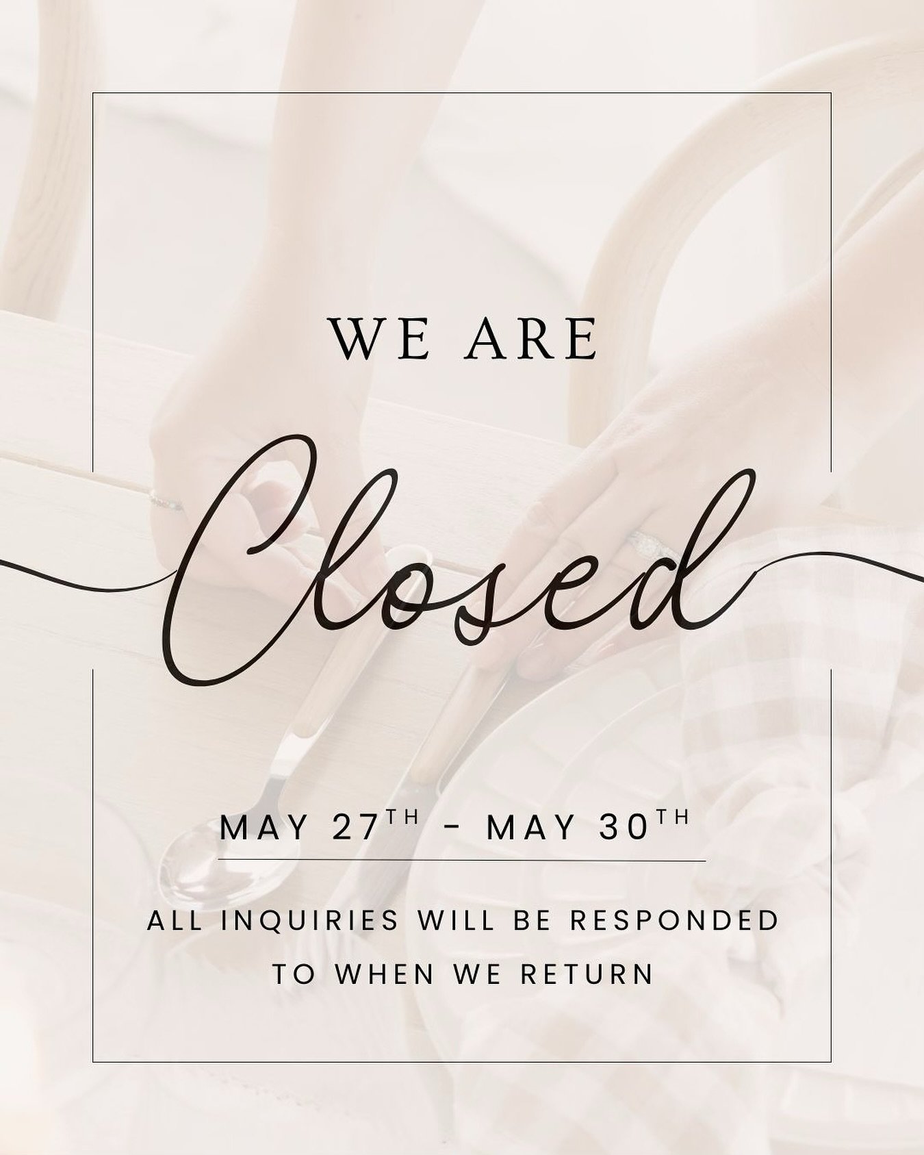 Our summer vacations overlap this year, so we'll be closed until Friday! 🤍

Please expect a delay in response.

With gratitude,
Kristin &amp; Colette
The Darling Dish