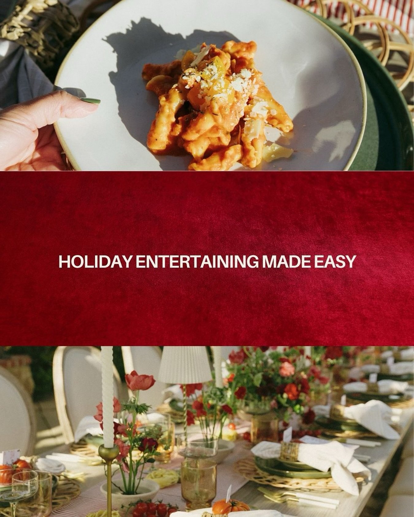 ✨ Introducing our Classic Holiday Tableware Package &ndash; $20 per person ✨

Includes: charger, dinner plate, salad plate, flatware, napkin, water glass + wine/cocktail glass. Perfect for intimate holiday gatherings of 20 guests or fewer. (Thanksgiv