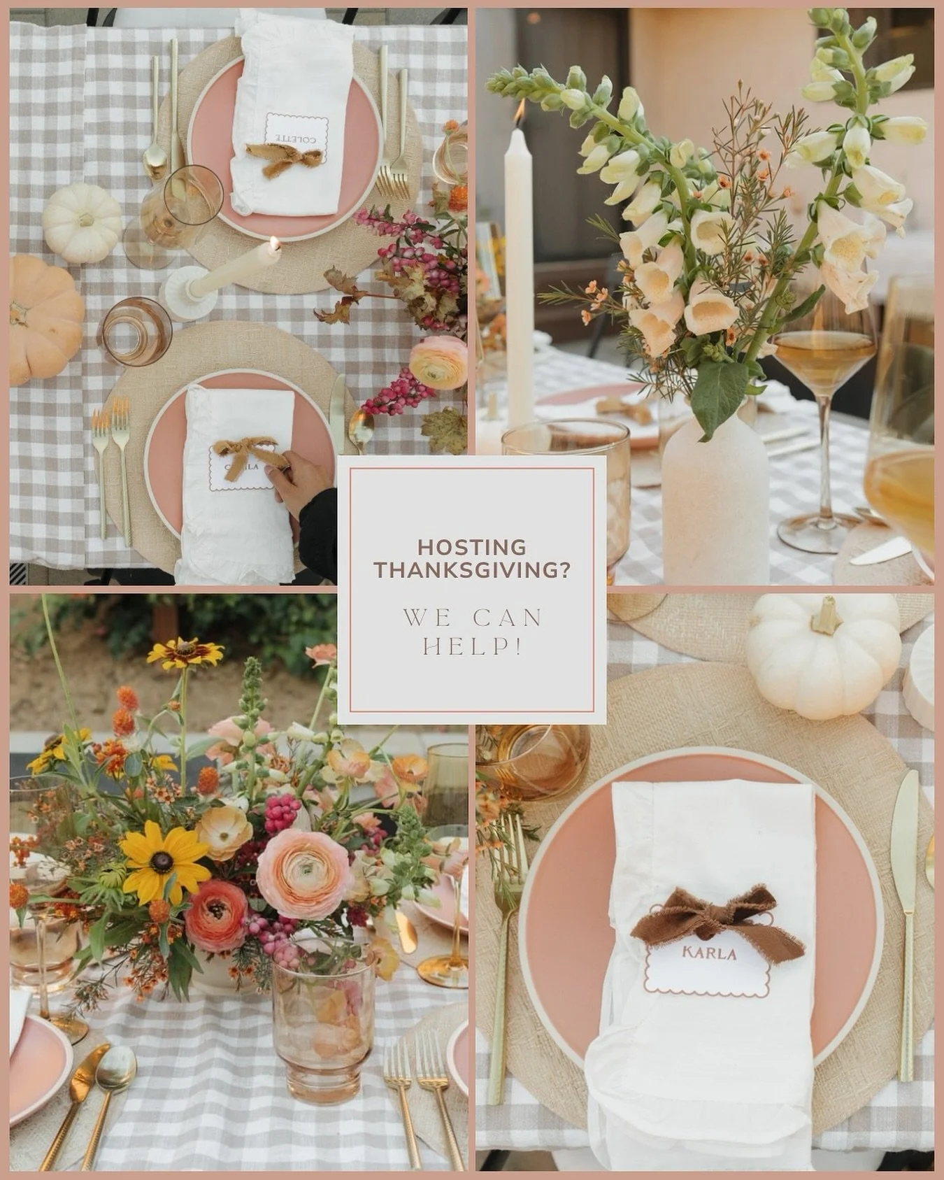 Let&rsquo;s be honest&hellip;you&rsquo;ve spent the whole day cooking &amp; the last thing you feel like doing is setting the table

Our flat rate holiday package is the perfect solution! 🍂🧡🍽️

$20/person includes charger, salad plate, dinner plat