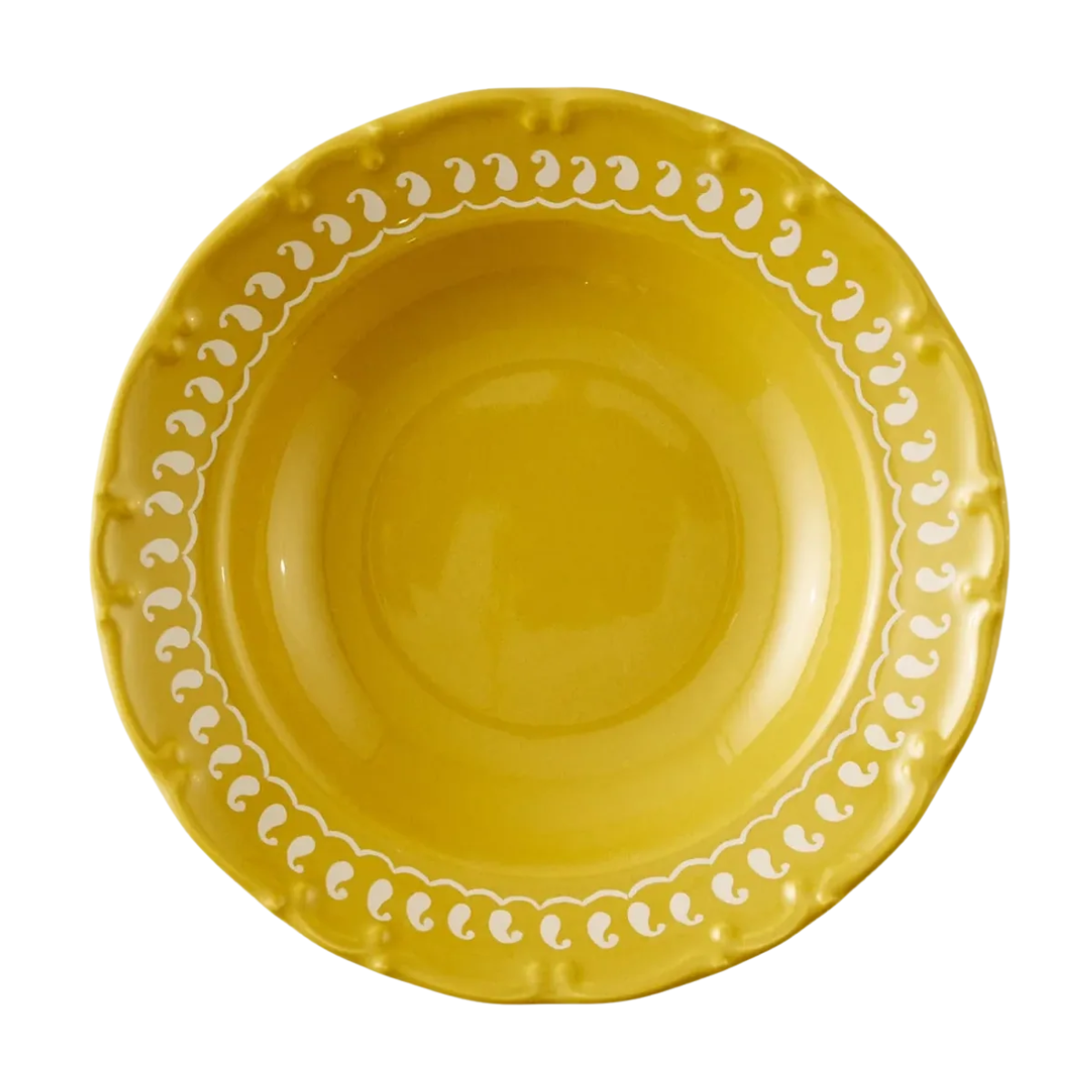 Mustard Porcelain Salad Plate for rent in San Diego