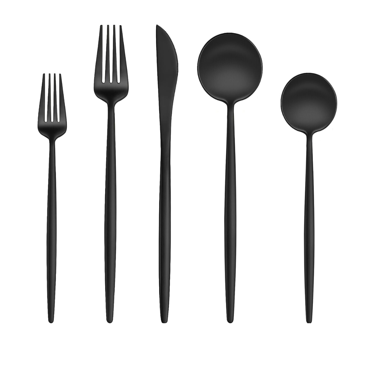 Modern Black Flatware Set