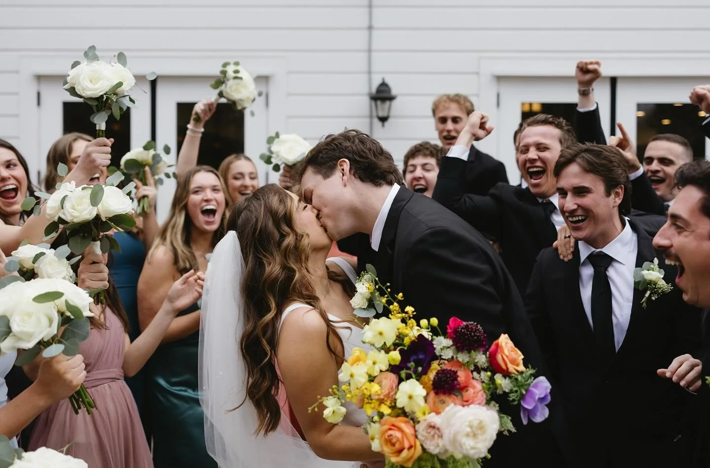 Reminiscing on last year&rsquo;s beautiful March wedding, filled with stunning, colorful flowers 🤍 💫 

So thankful &amp; honored to have been a part of such a beautiful celebration. 

Wishing a Happy Anniversary to the amazing couple 💕!

Photograp