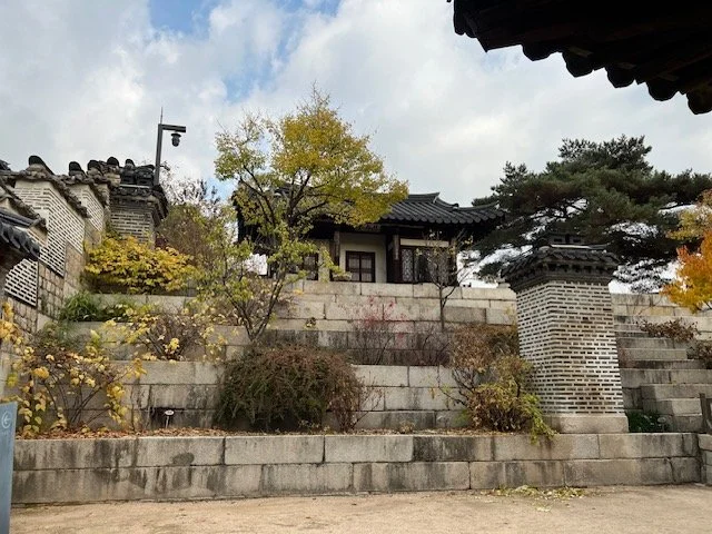 a garden at the women's quarters at the Korean palace