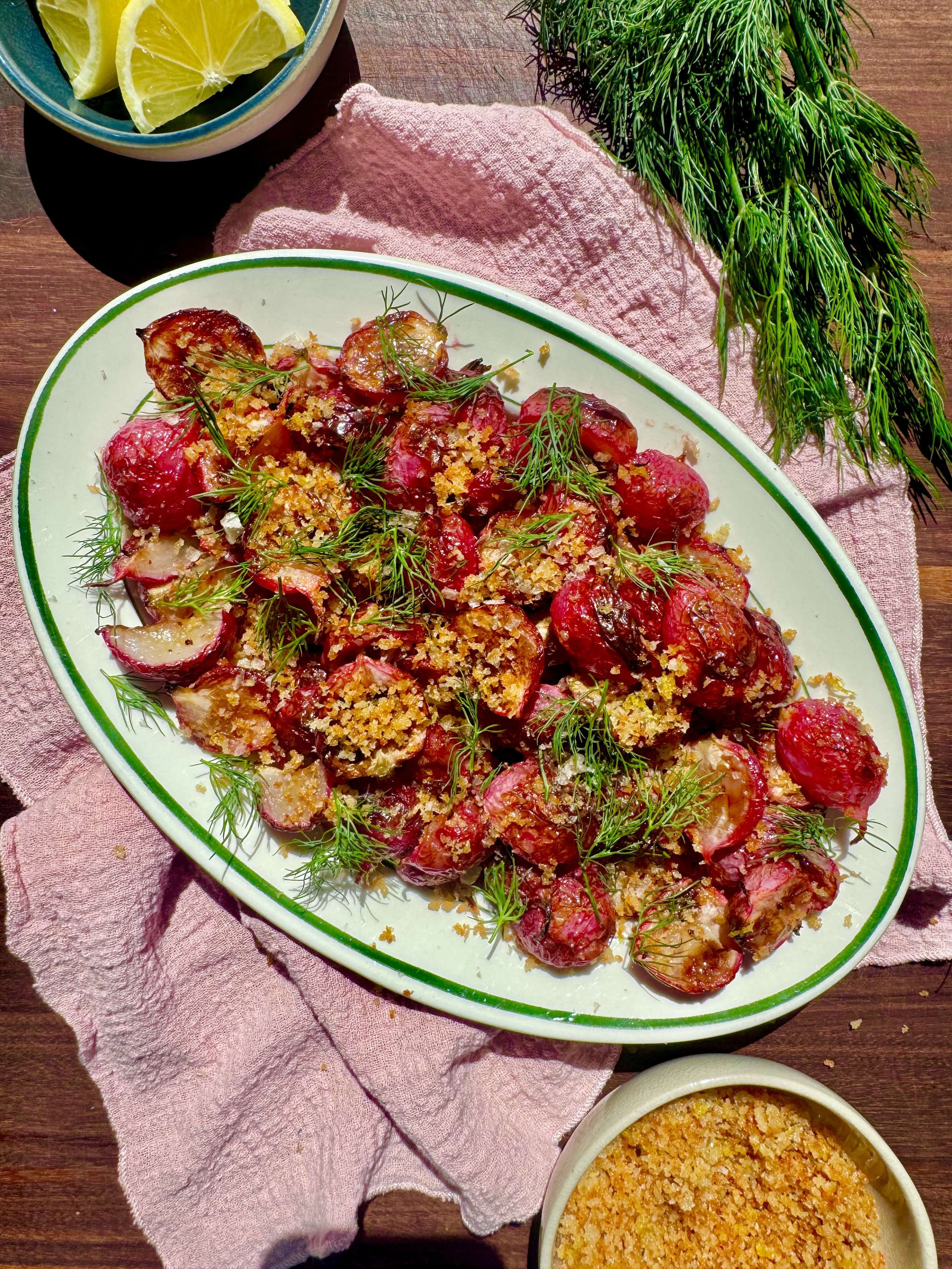 Roasted Radishes with Browned Butter &amp; Lemon-Panko Crunch