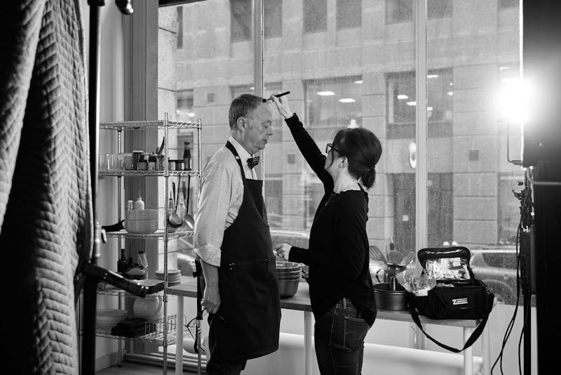 Boston Makeup and Hair Artist - Touchups on Chris at Milk Street TV