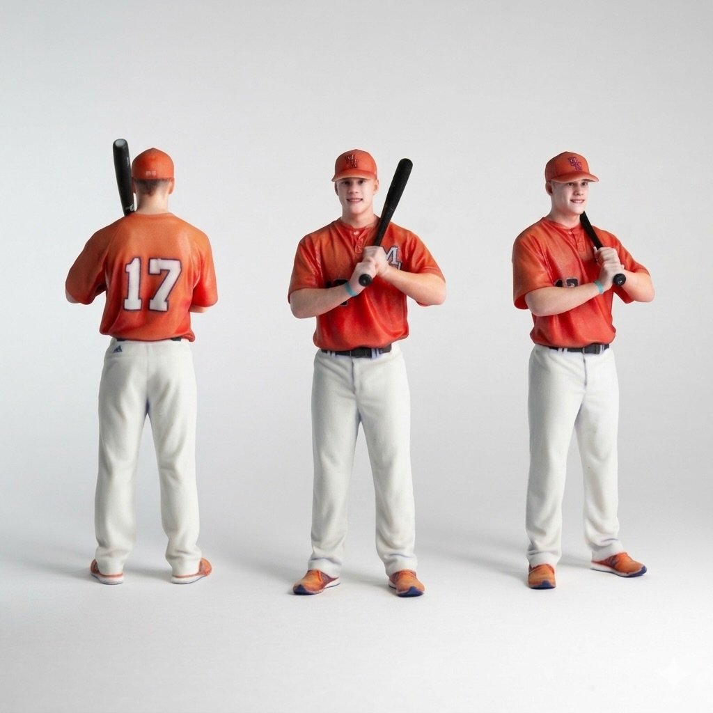360&deg; of detail. 🔍

Full color, high-resolution, and completely custom, this is the future of memorabilia. 

Interested in your own figure? 
📬 Send us a DM!

#MEin3D #3Dtech ##Baseball #SportsGifts