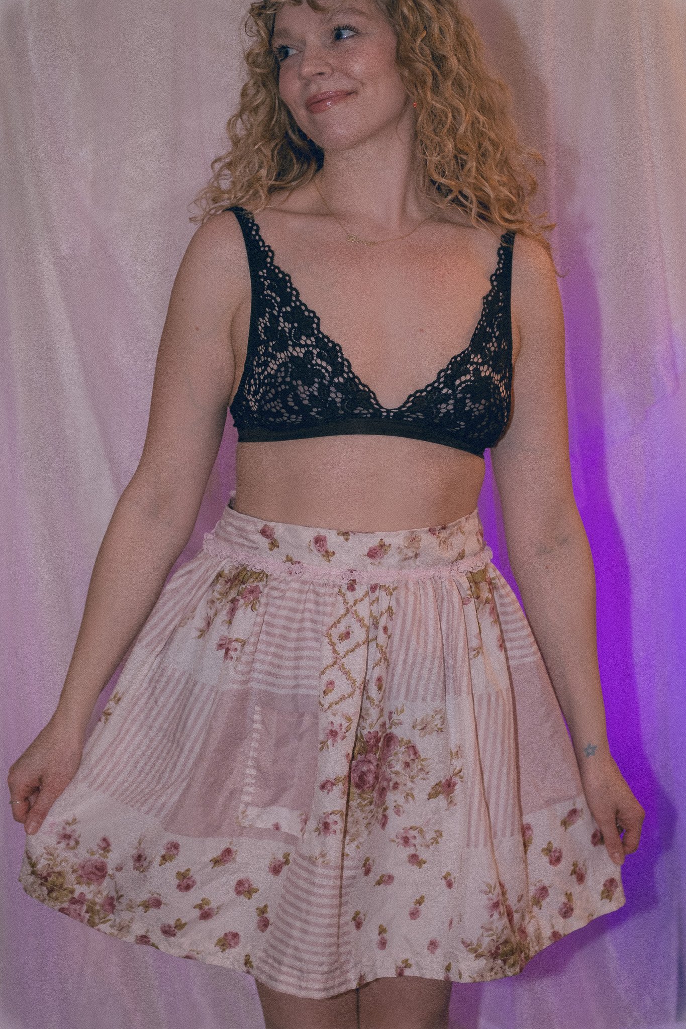 Patchwork Rosé Half Apron