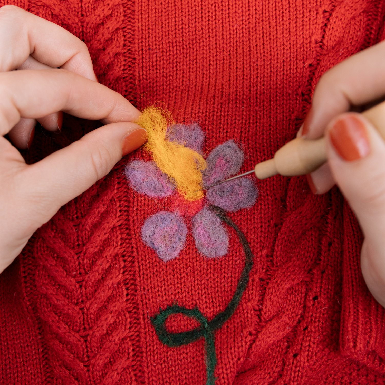 Needle Felted Mending