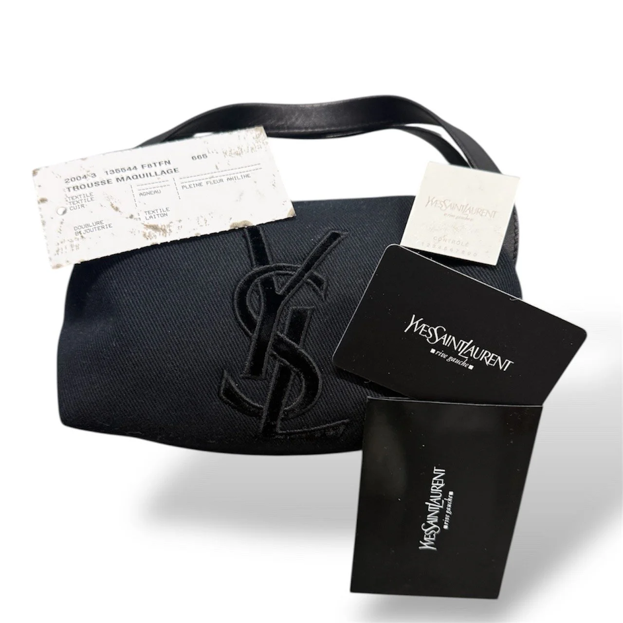 Vintage Yves Saint Laurent Black Mini Bag - Rive Gauche Trousse Maquillage