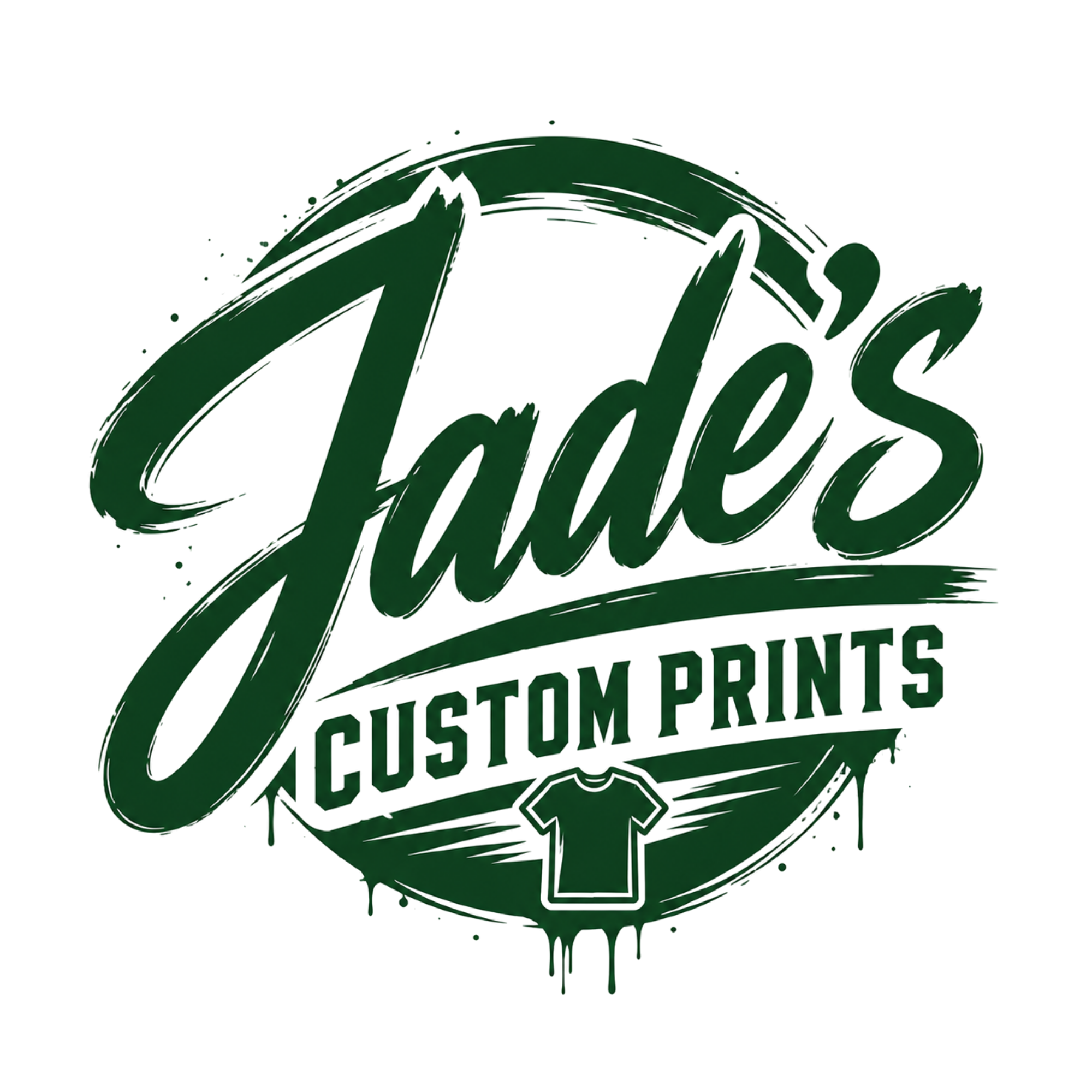 Green logo reading 'Jade's Custom Prints'
