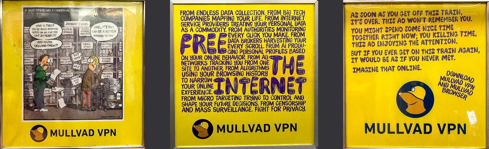 Mullvad VPN adverts from NYC