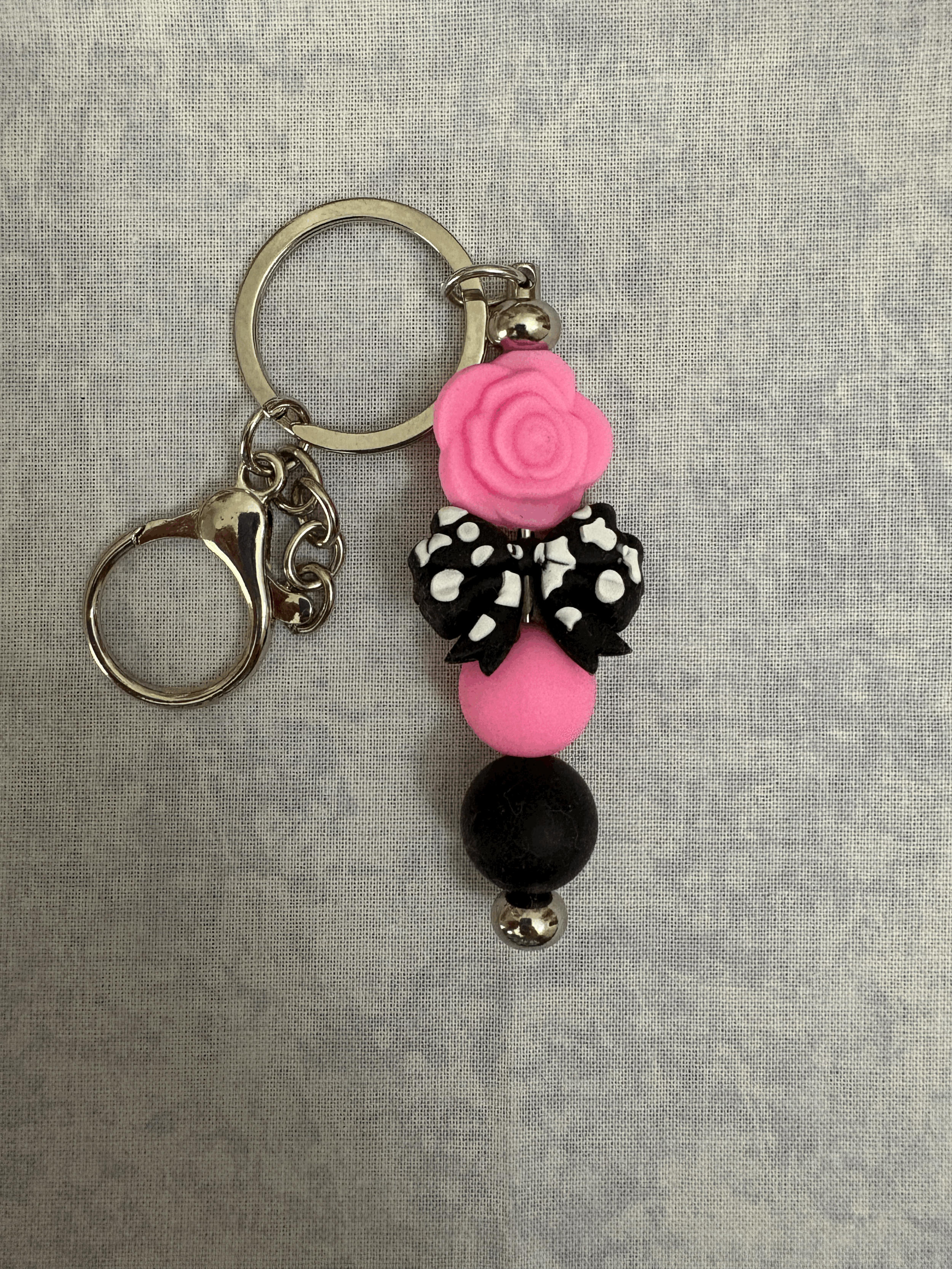 Black and Pink 3 Bag Charm