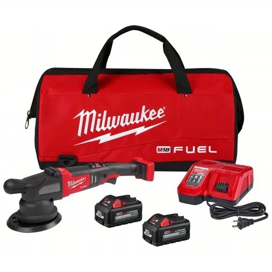 M18 FUEL18V Lithium-Ion Brushless Cordless 21 mm DA Polisher Kit with (2) M18 Batteries, Charger and Bag